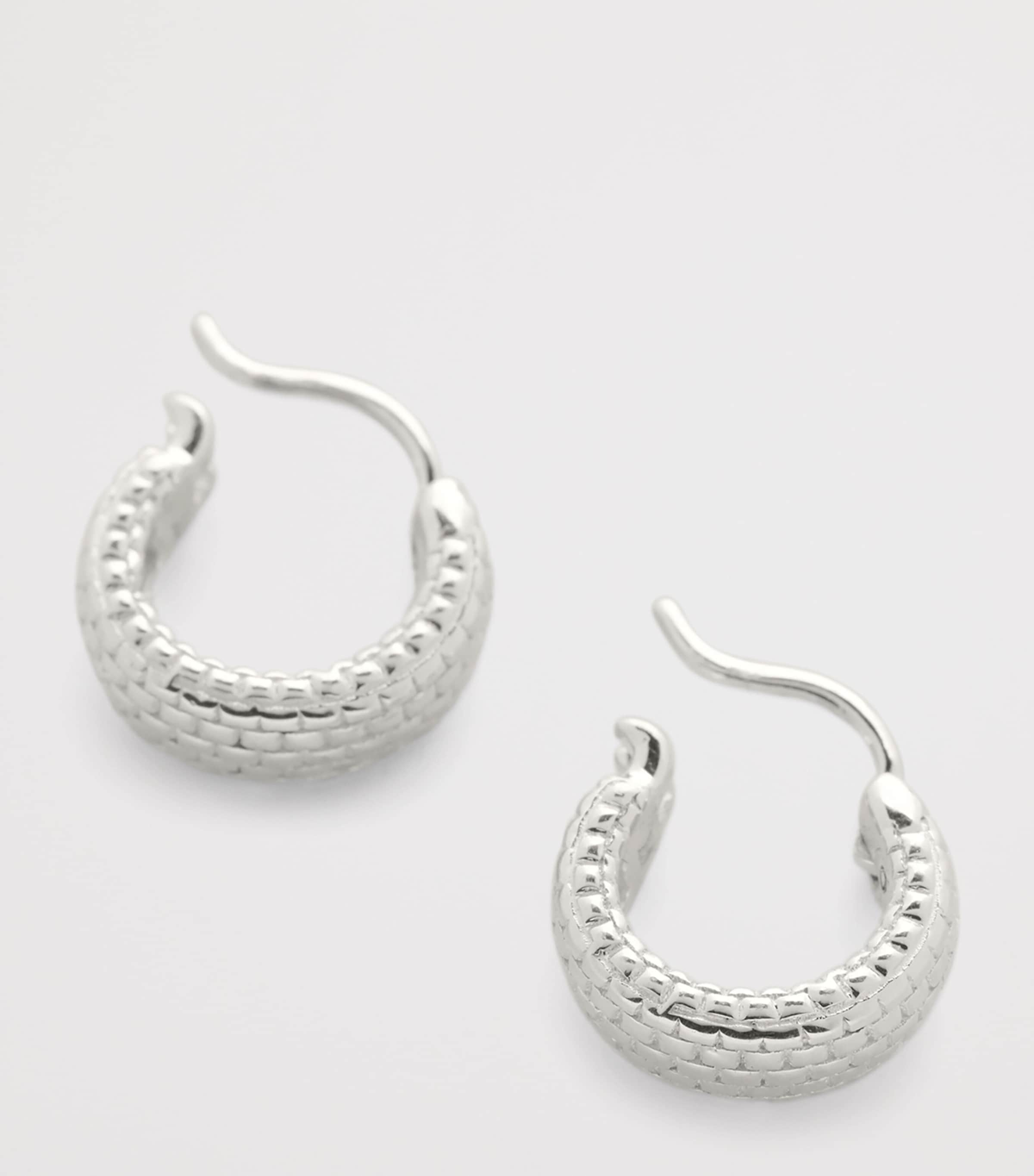 Monica Vinader Sterling Silver Heirloom Huggie Earrings Sterling Silver Image 3