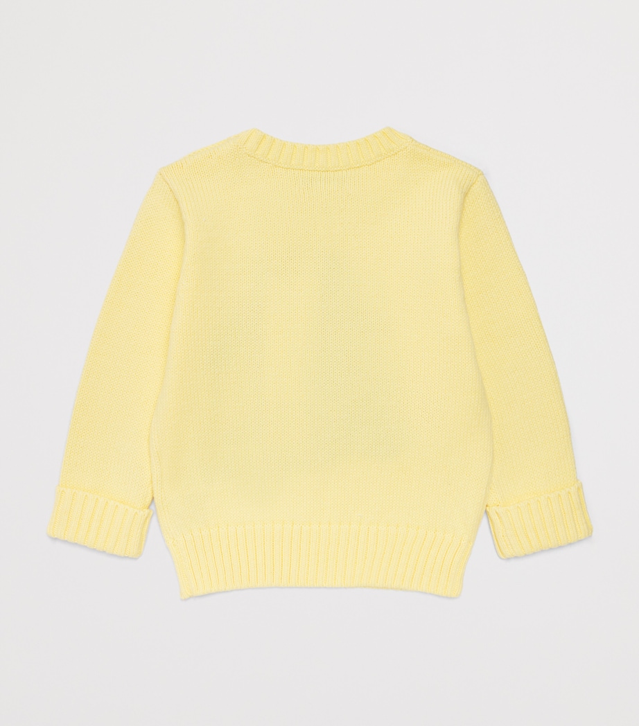 Ralph Lauren Kids Cotton Polo Bear Sweater (3-24 Months) Gold Image 2