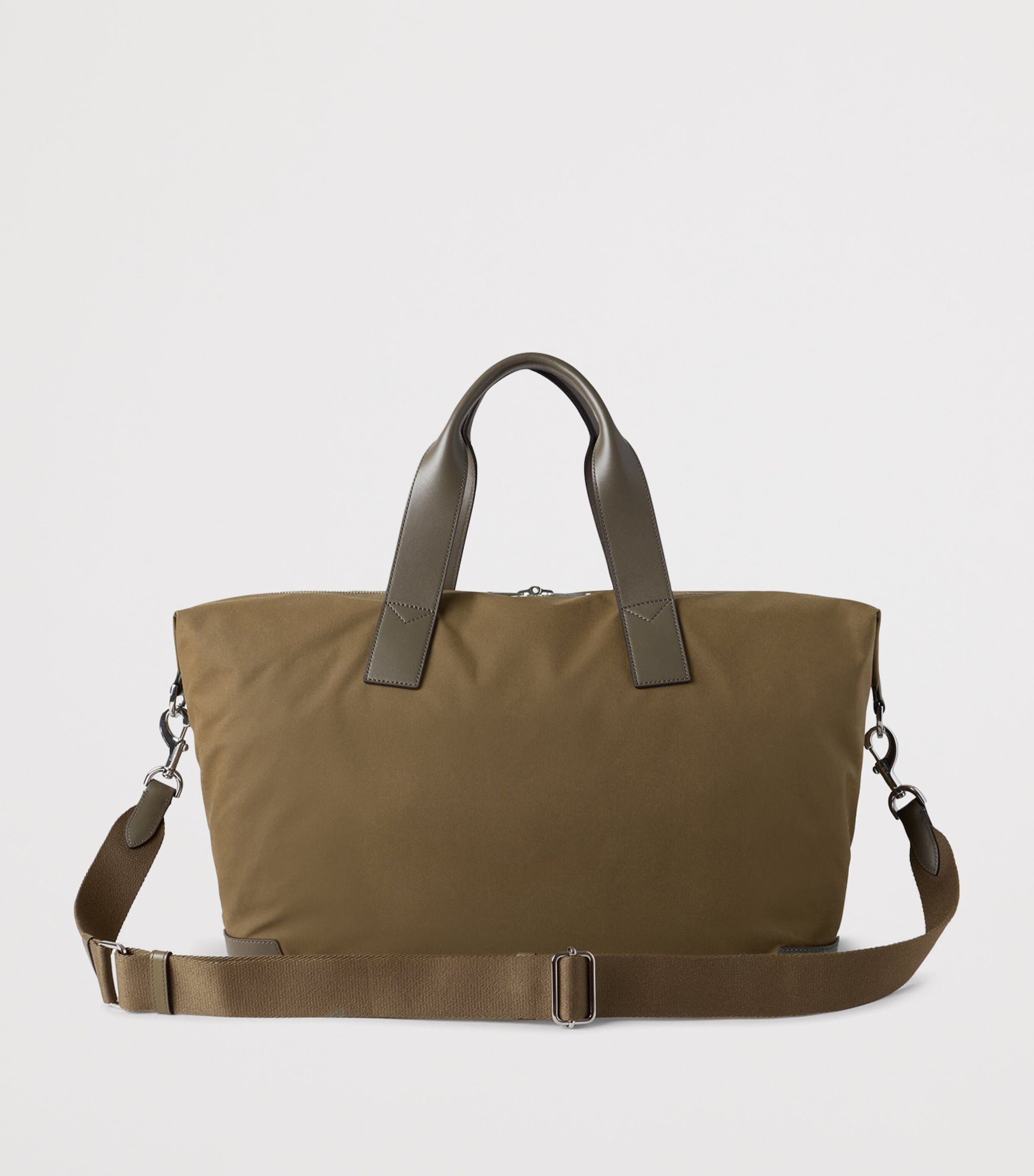 Waxed Cotton Clipper Holdall DARK MOSS Image 2