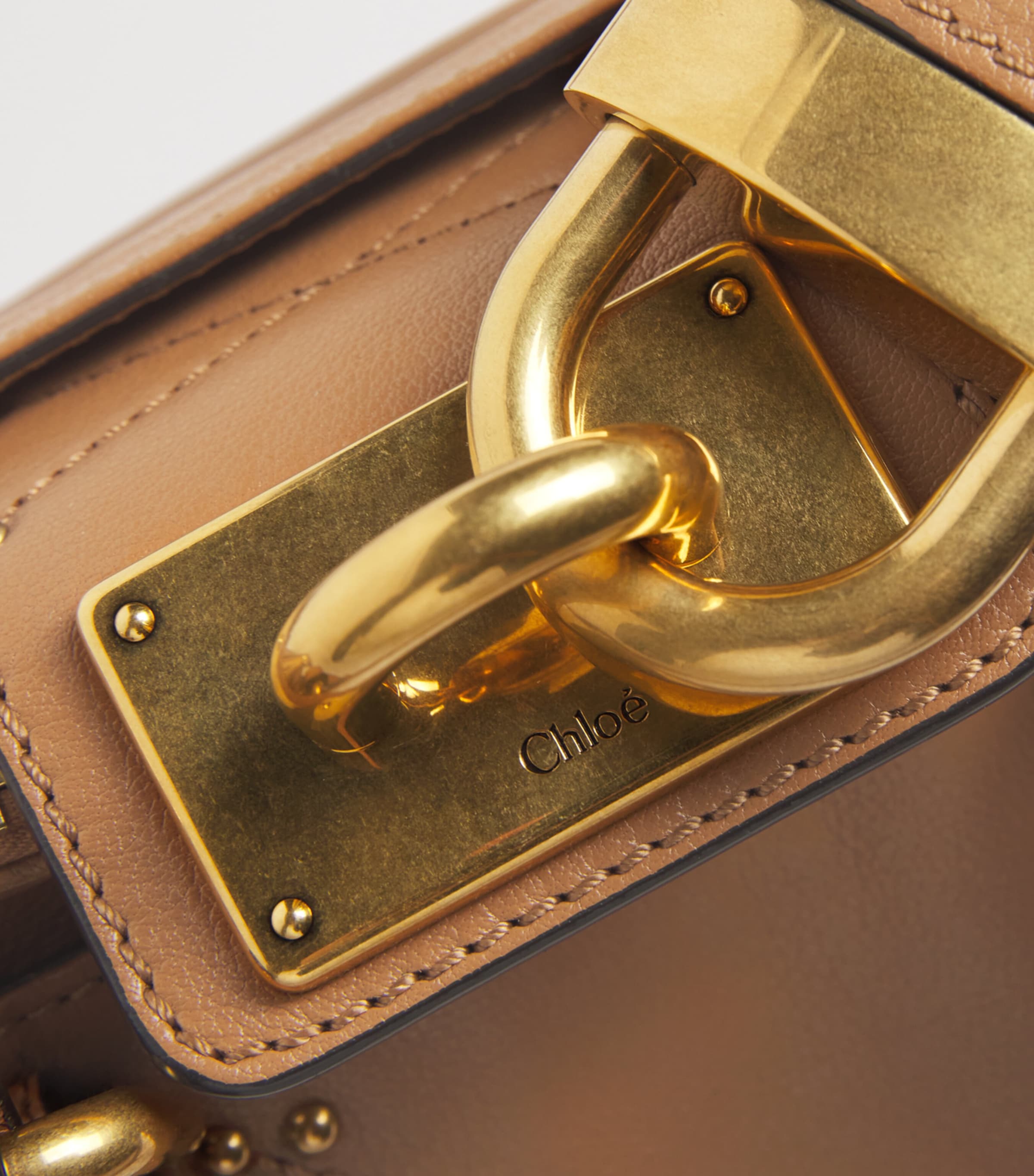 Small Leather Paddington Top-Handle Bag MUSTANG BROWN Image 6