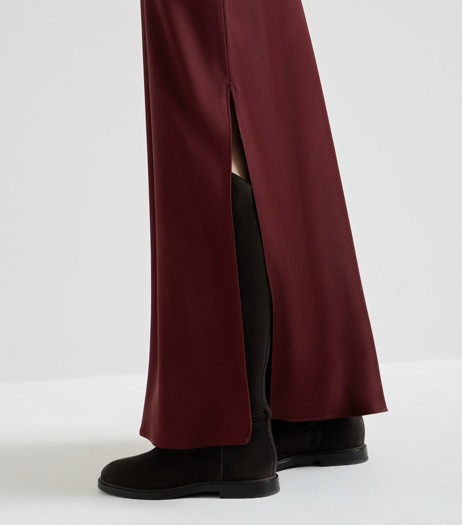 Brunello Cucinelli Womens Satin Maxi Skirt Image 6