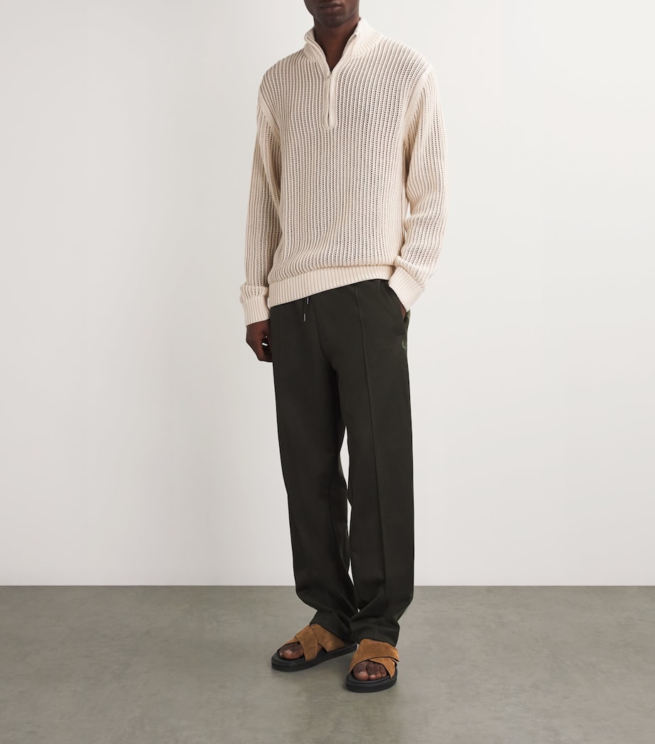 Leather Promenade Cross Sandals DARK BROWN Image 6