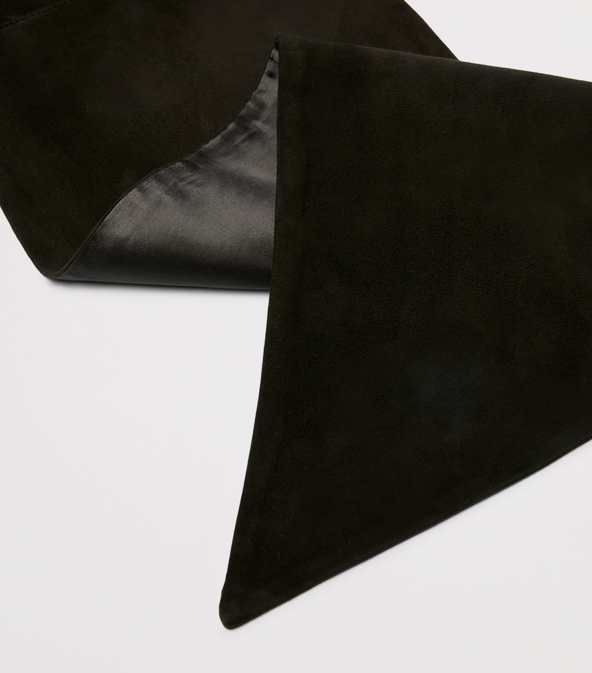 Max Mara Suede Scarf Medium Grey Image 2