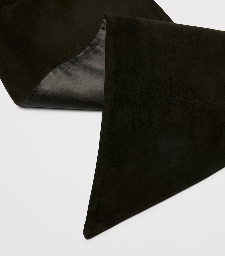 Max Mara Suede Scarf Medium Grey Image 2