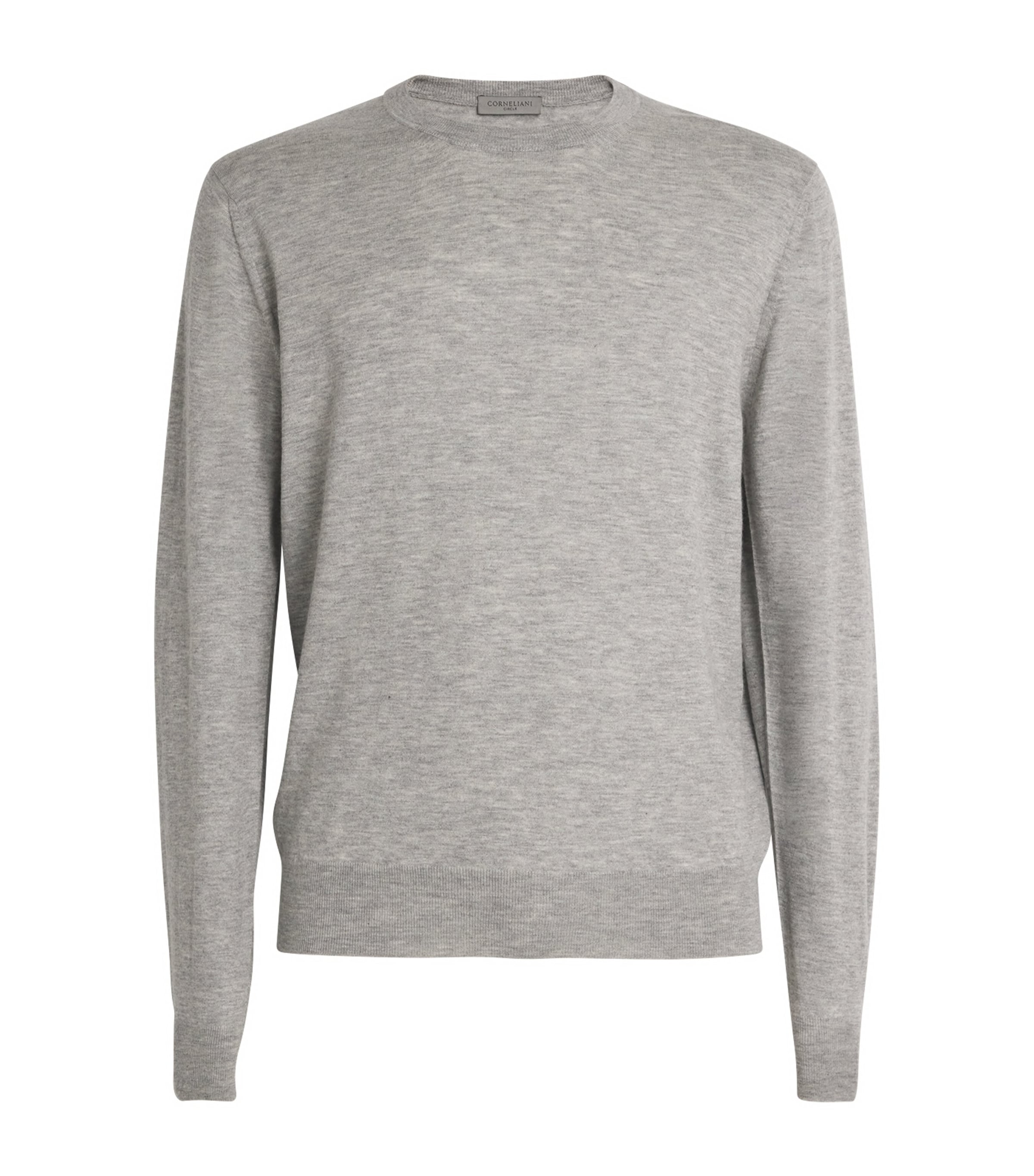 Corneliani Wool-cashmere Sweater In Grey