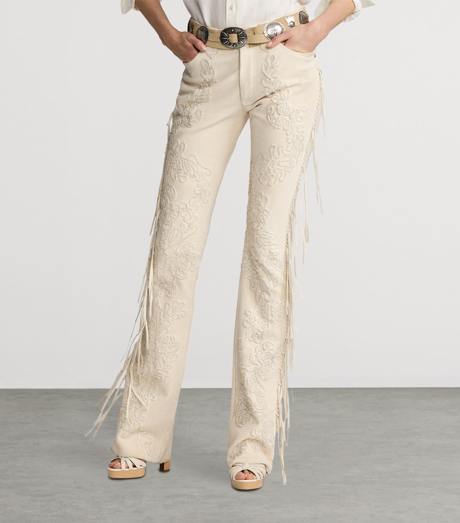 Annabeth Leather Trousers CREAM Image 10