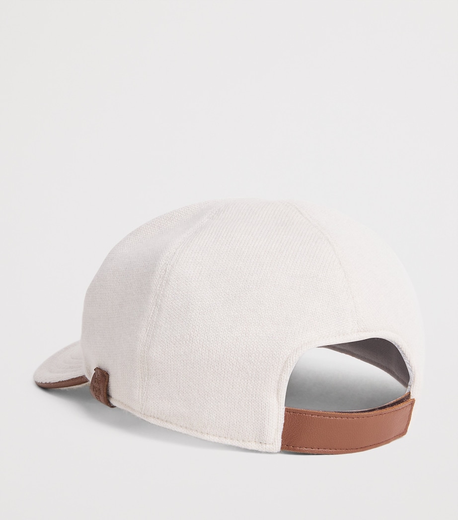 Cashmere Wool-Lined Embroidered Baseball Cap SABBIA Image 3