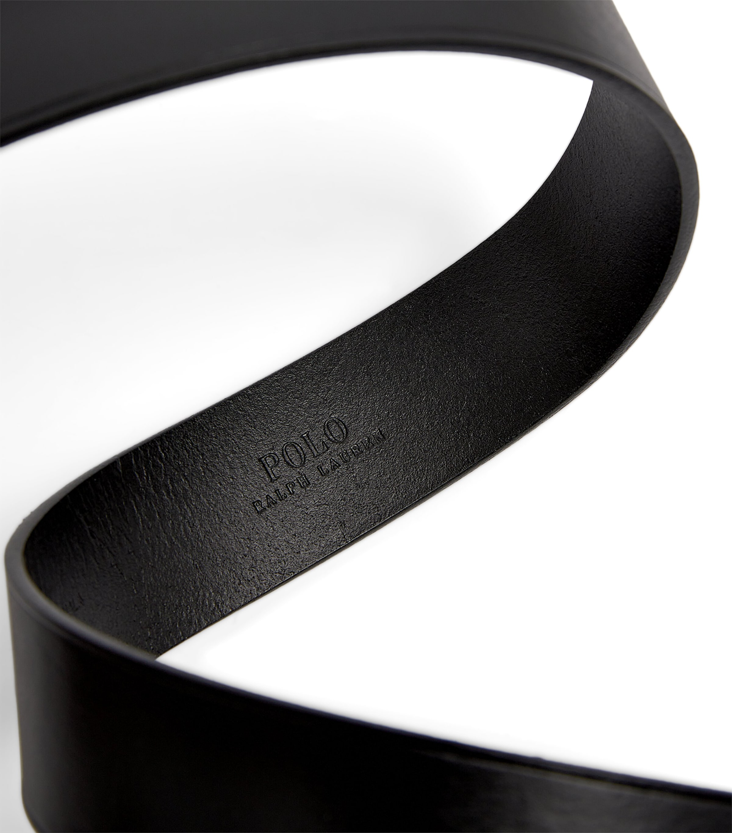 Leather Polo Pony Belt BLACK Image 6