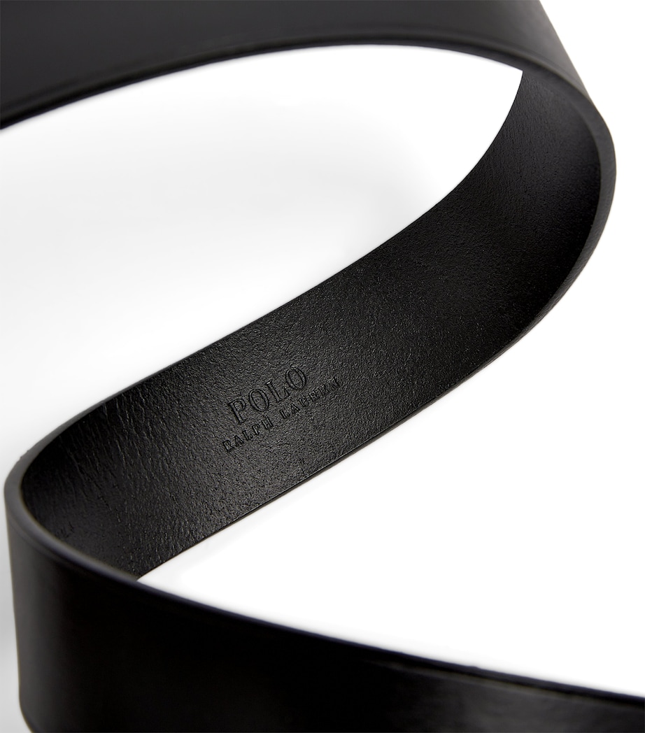 Leather Polo Pony Belt BLACK Image 6