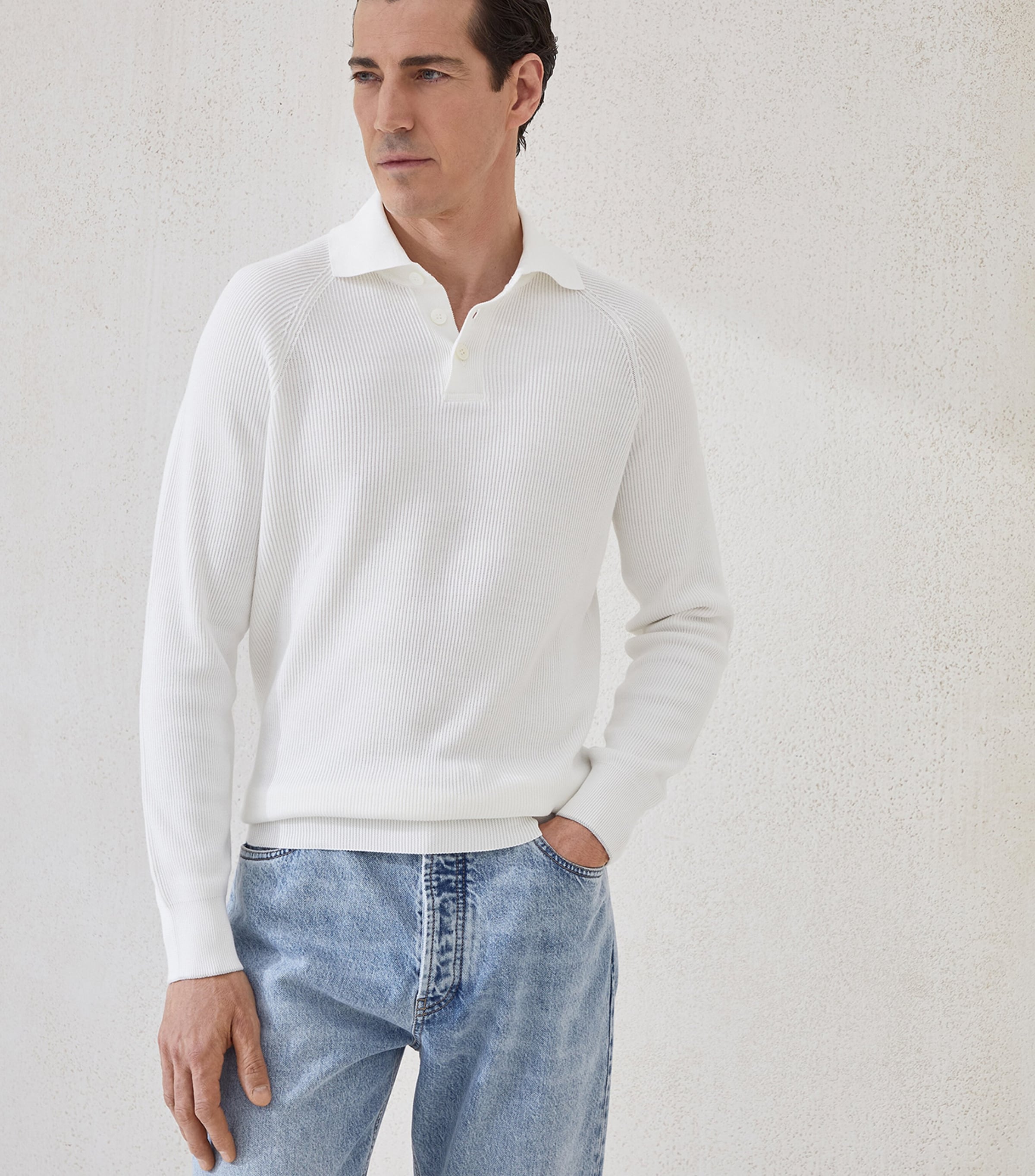 Cotton Polo Sweater CO312 Image 2