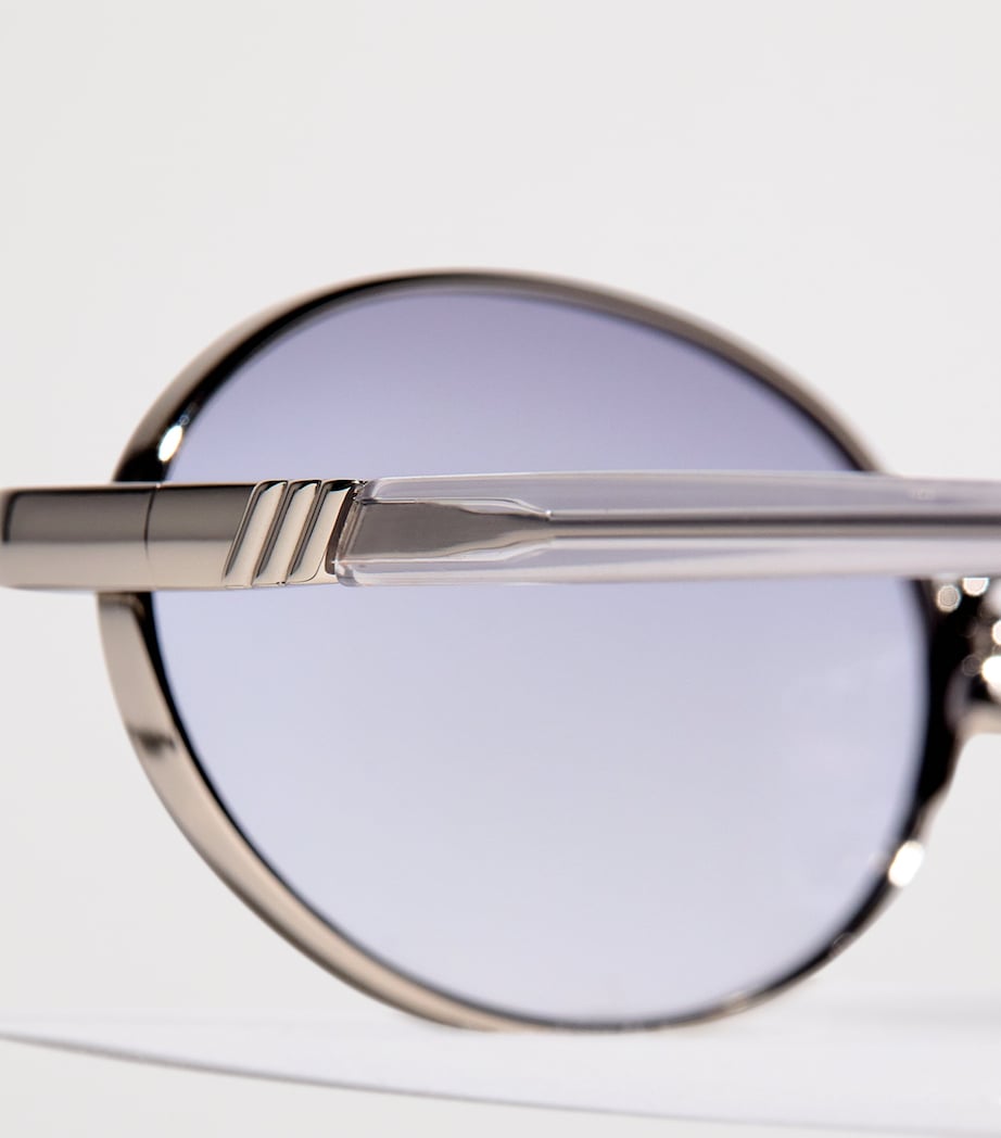 Le Specs Icicle Oval Sunglasses Sil Image 5