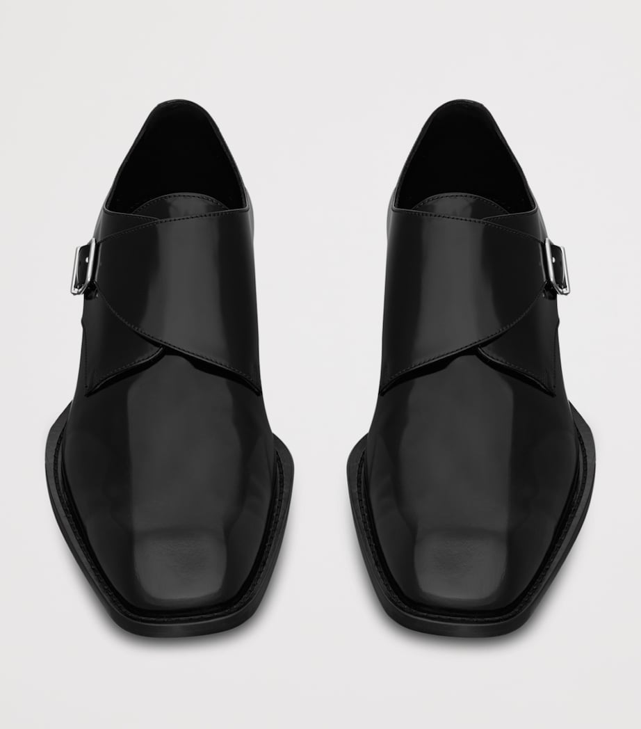 Saint Laurent Leather Connor Buckled Monk Shoes Image 3
