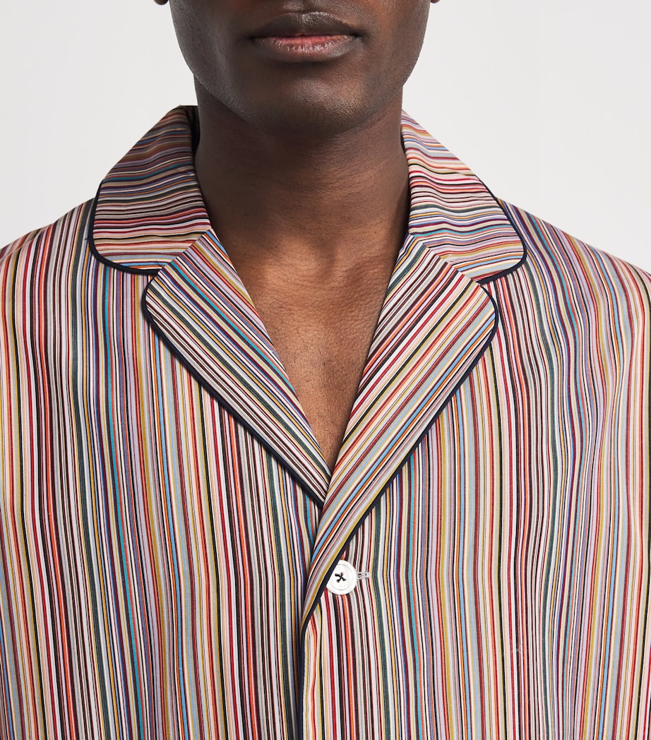 Cotton Signature Stripe Pyjama Set MULTICOLOUR Image 4