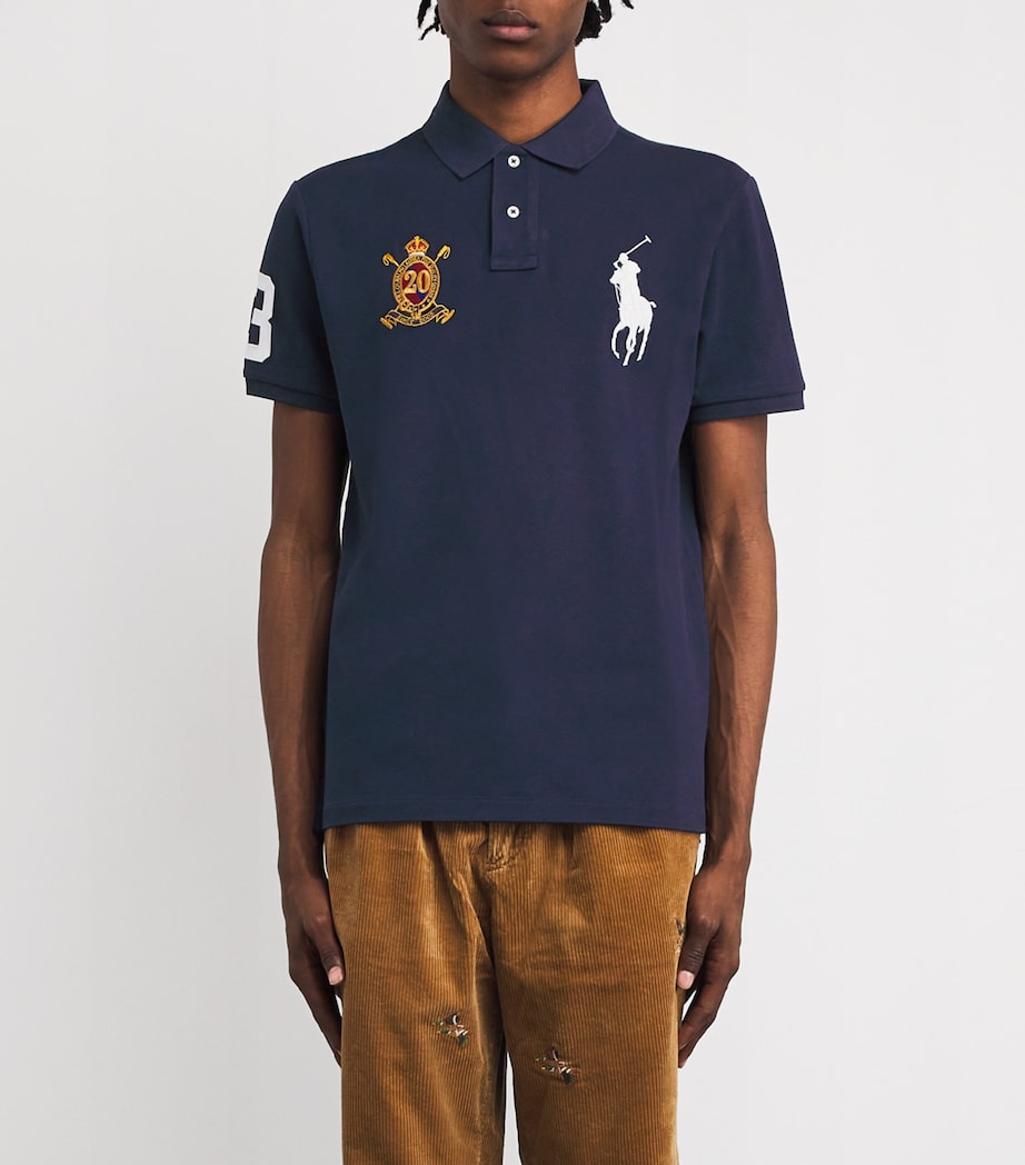 Polo Ralph Lauren Mens 20th Anniversary Crest Polo Shirt Navy Image 3