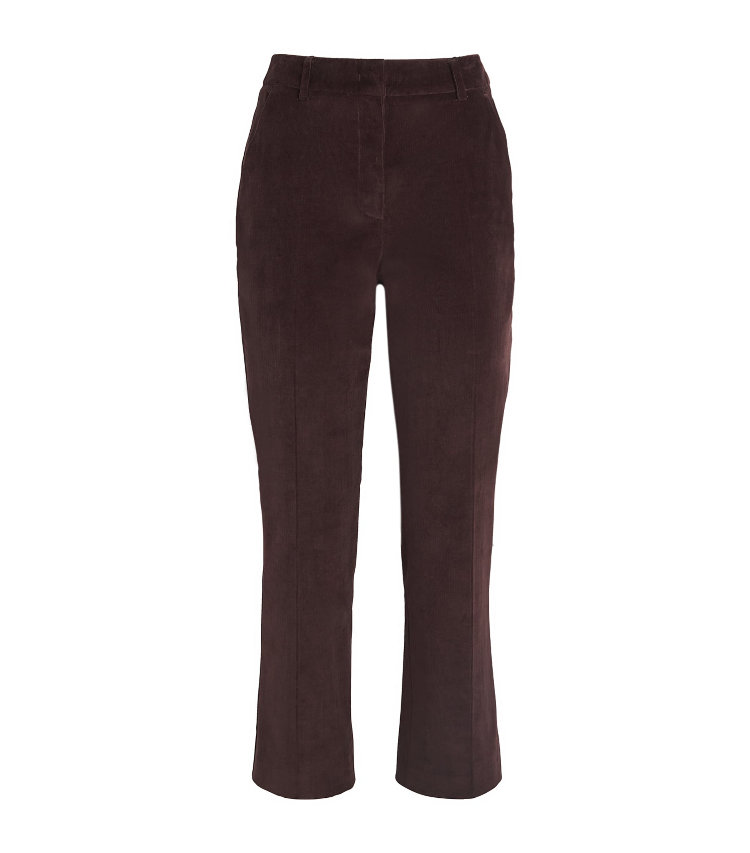 Corduroy Straight Trousers WINE-COLOURED Image 1