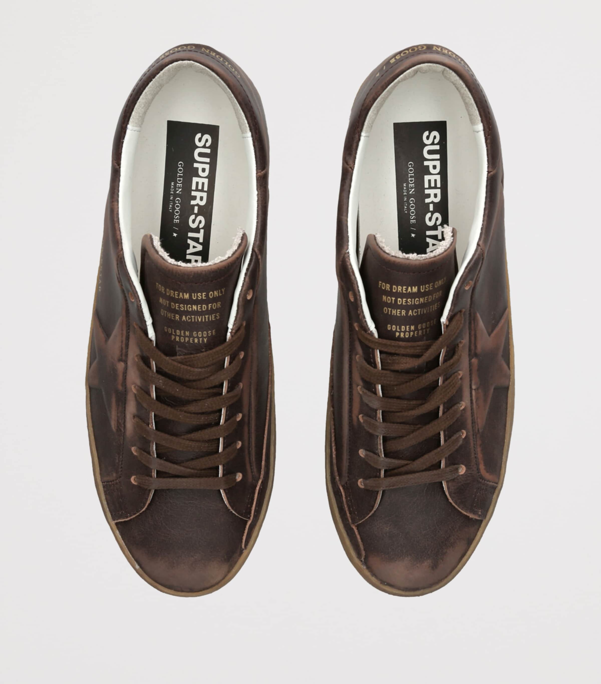 Golden Goose Leather Super-Star Sneakers Brown/oth Image 4