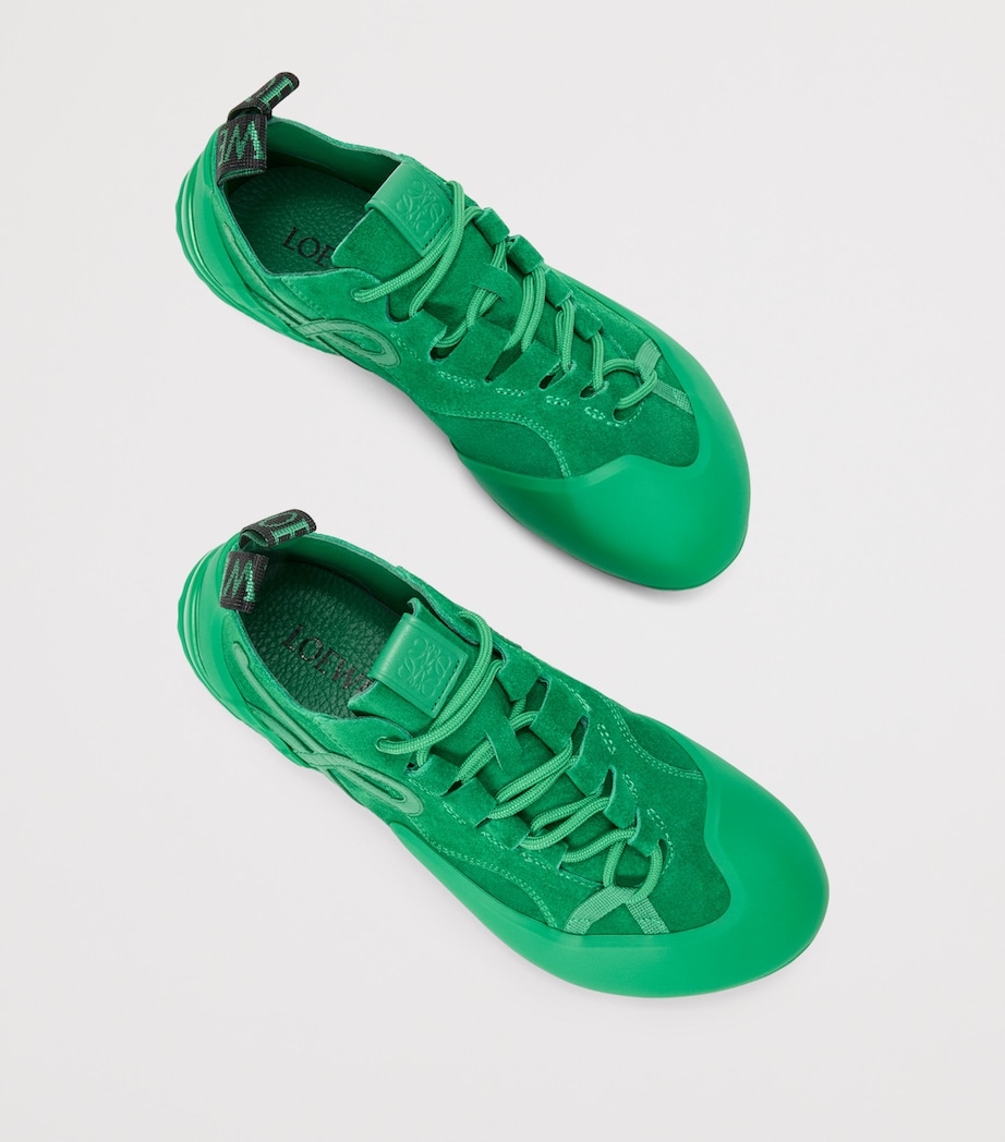 Split Leather Grip Sneakers JUNGLE GREEN Image 4