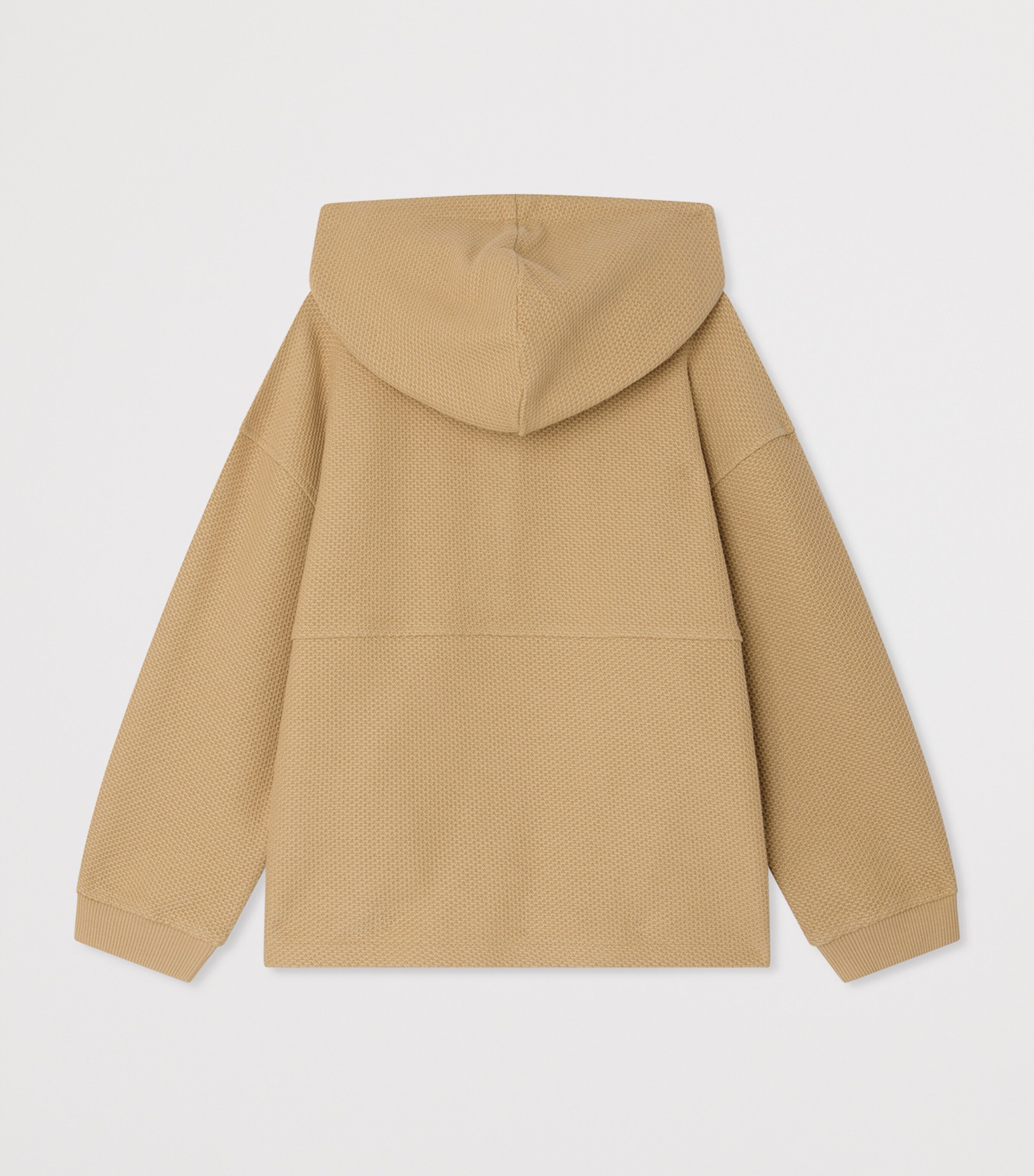 Bonpoint Waffle Edan Hoodie (10-14 Years) Upb Beige Image 2