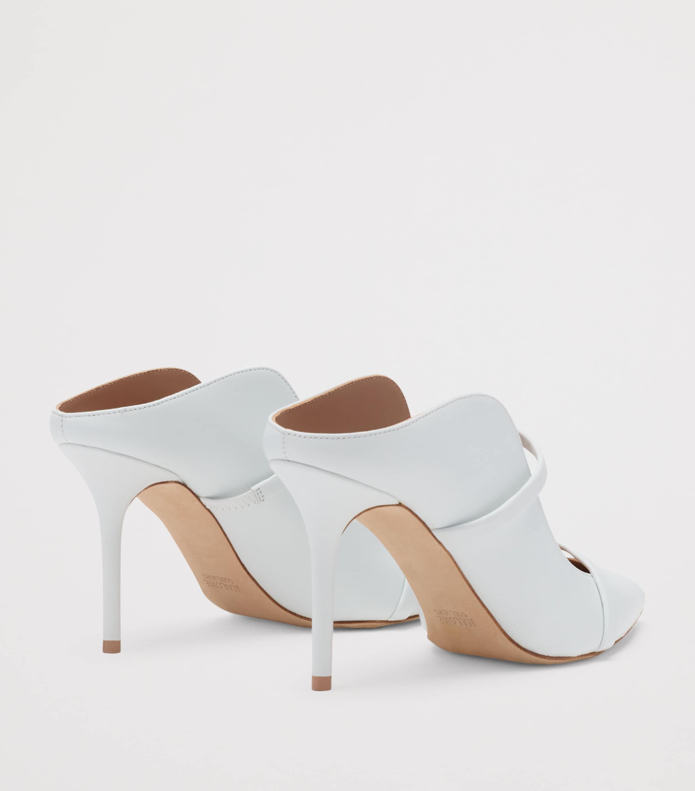 Malone Souliers Leather Maureen Mules 70 White Image 4