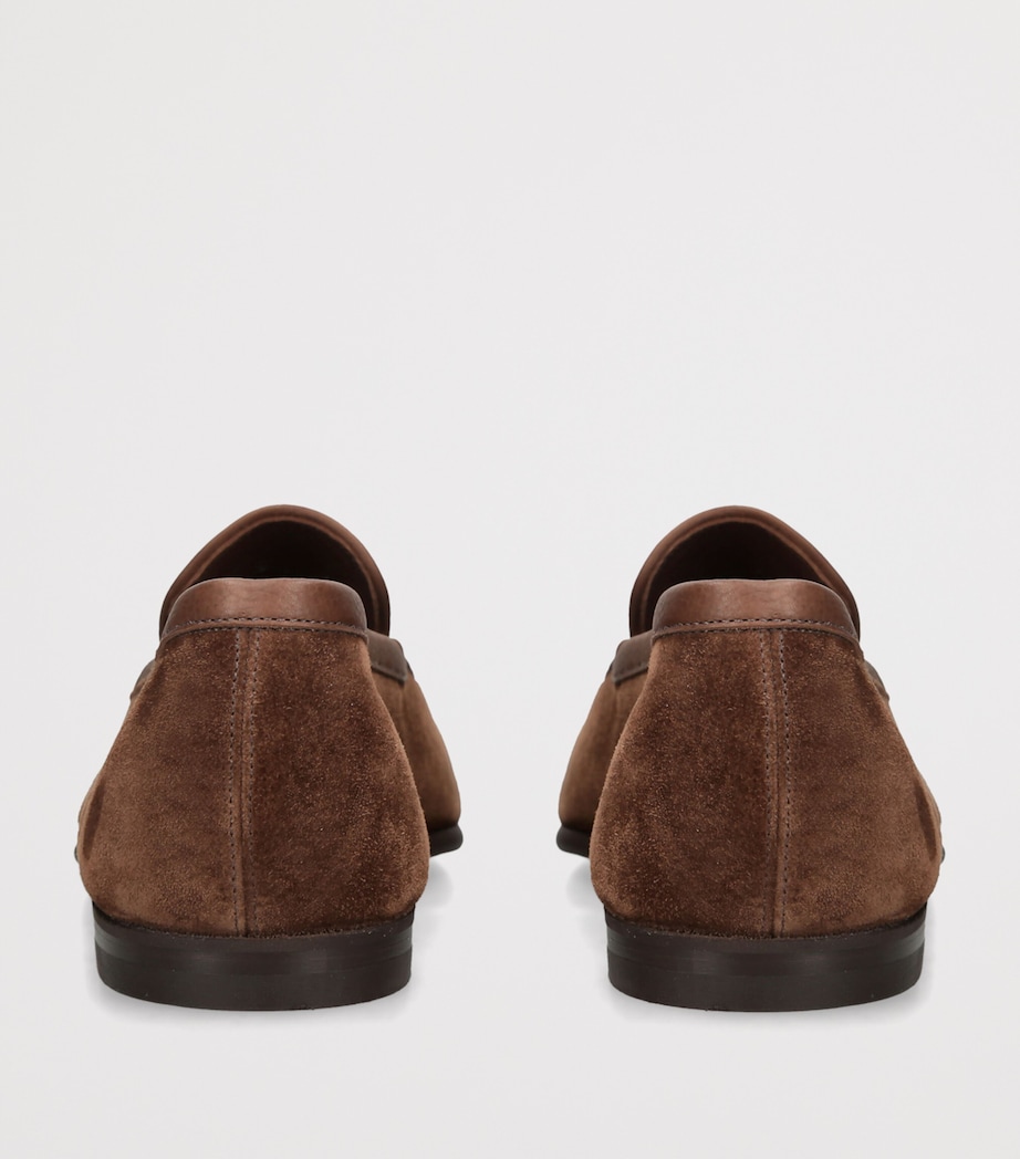 John Lobb Suede Tyne II Loafers Dark Brown Image 4