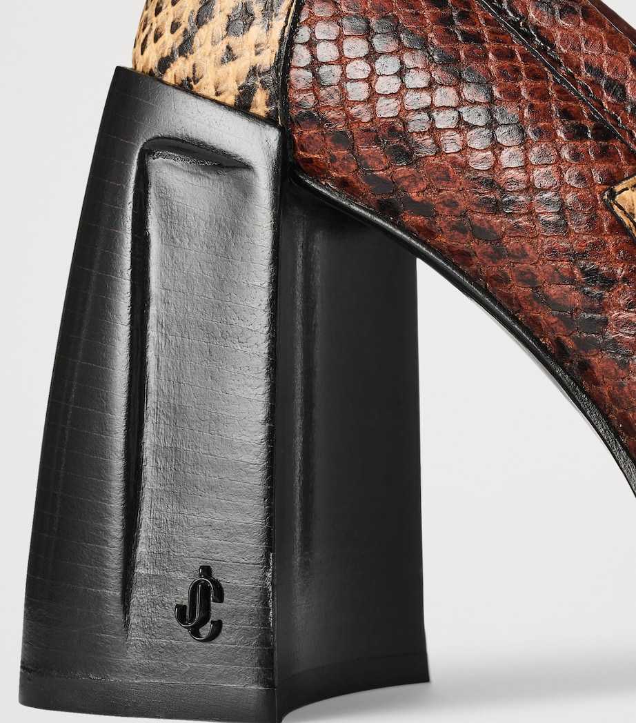 Tylor 95 Leather Heeled Loafers COGNAC/BLACK/CORN Image 3