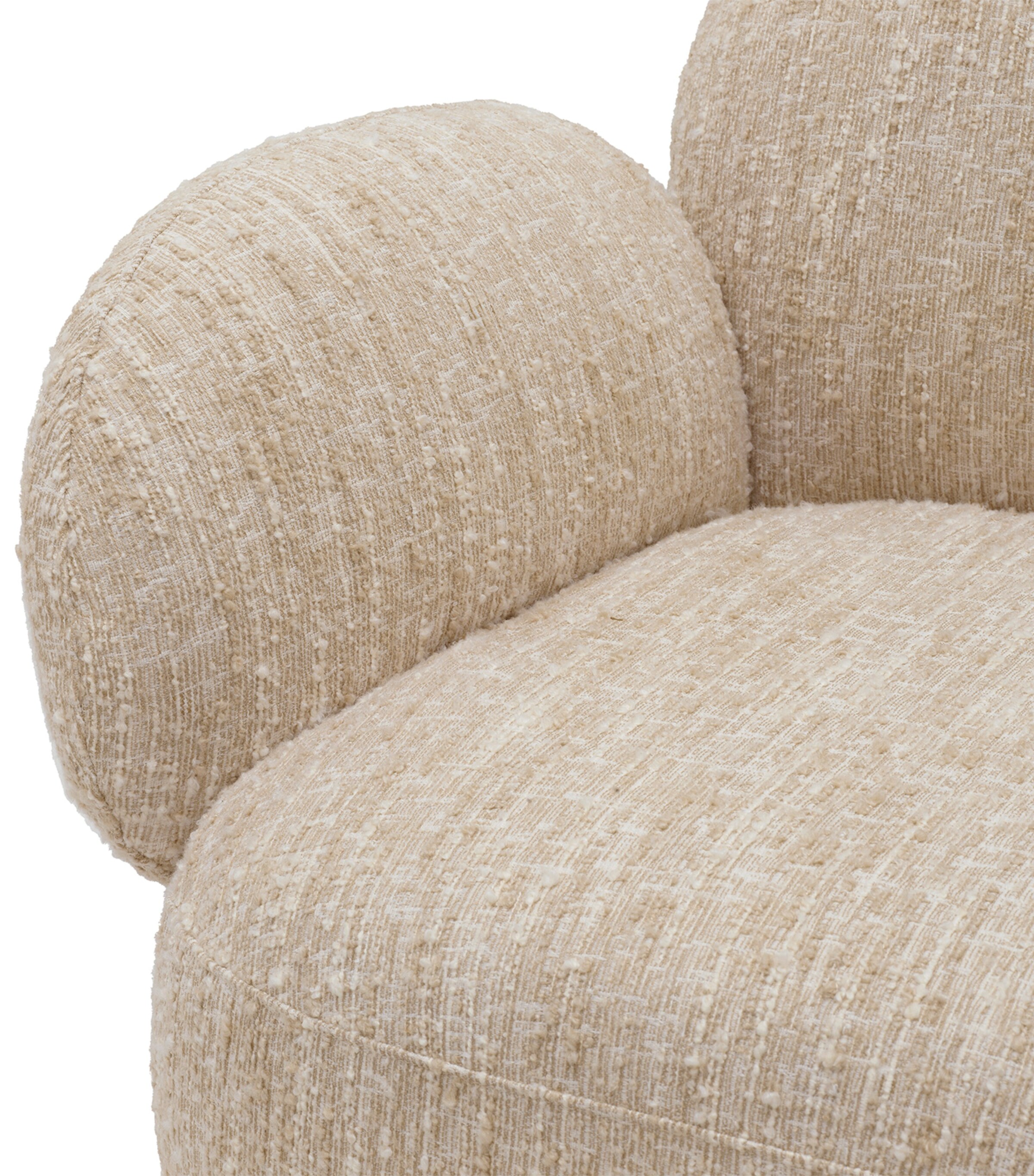Eichholtz Bouclé Madrone Swivel Chair Cream Image 5