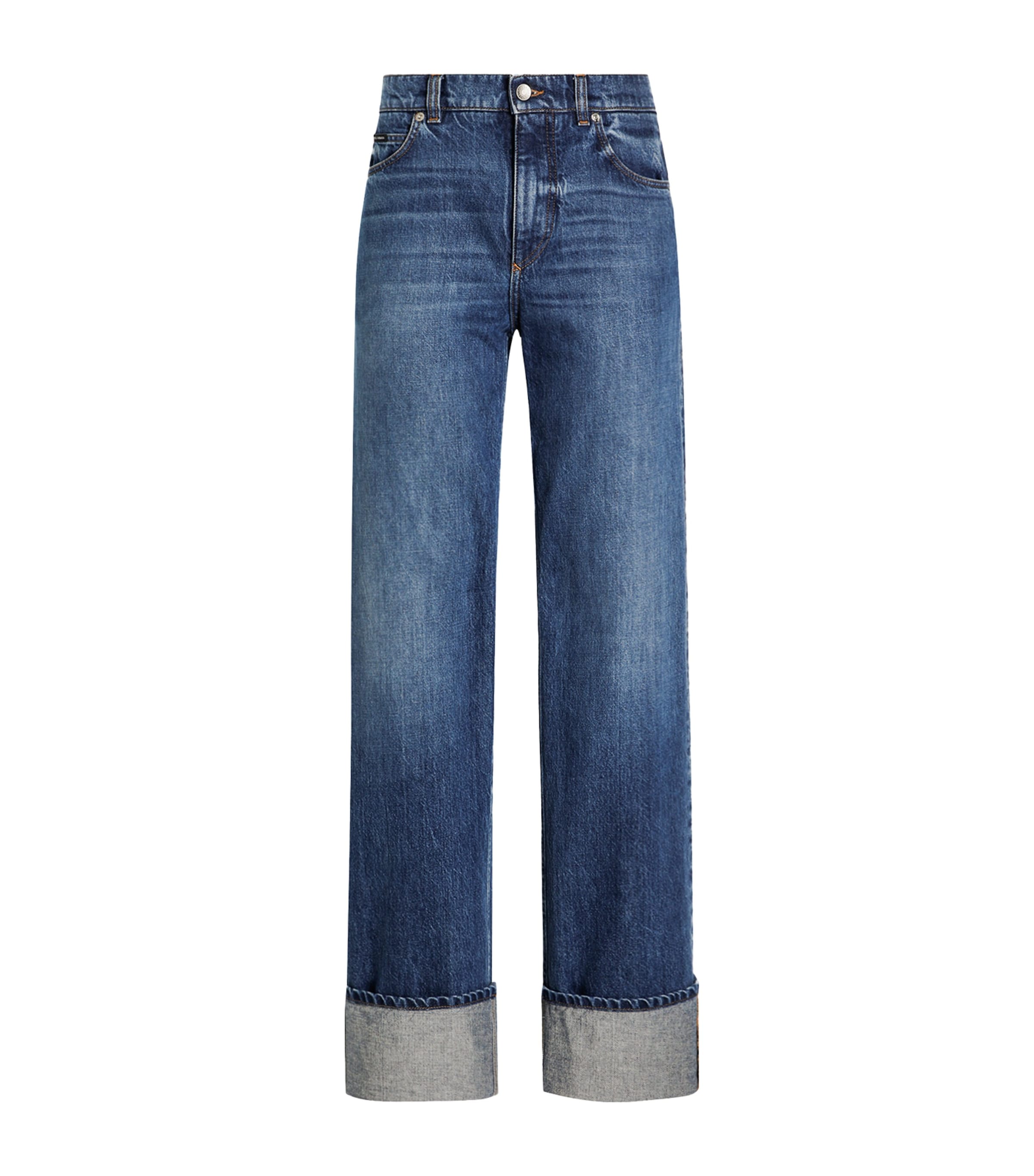 Cuffed High-Rise Jeans COMBINED COLOUR Image 1