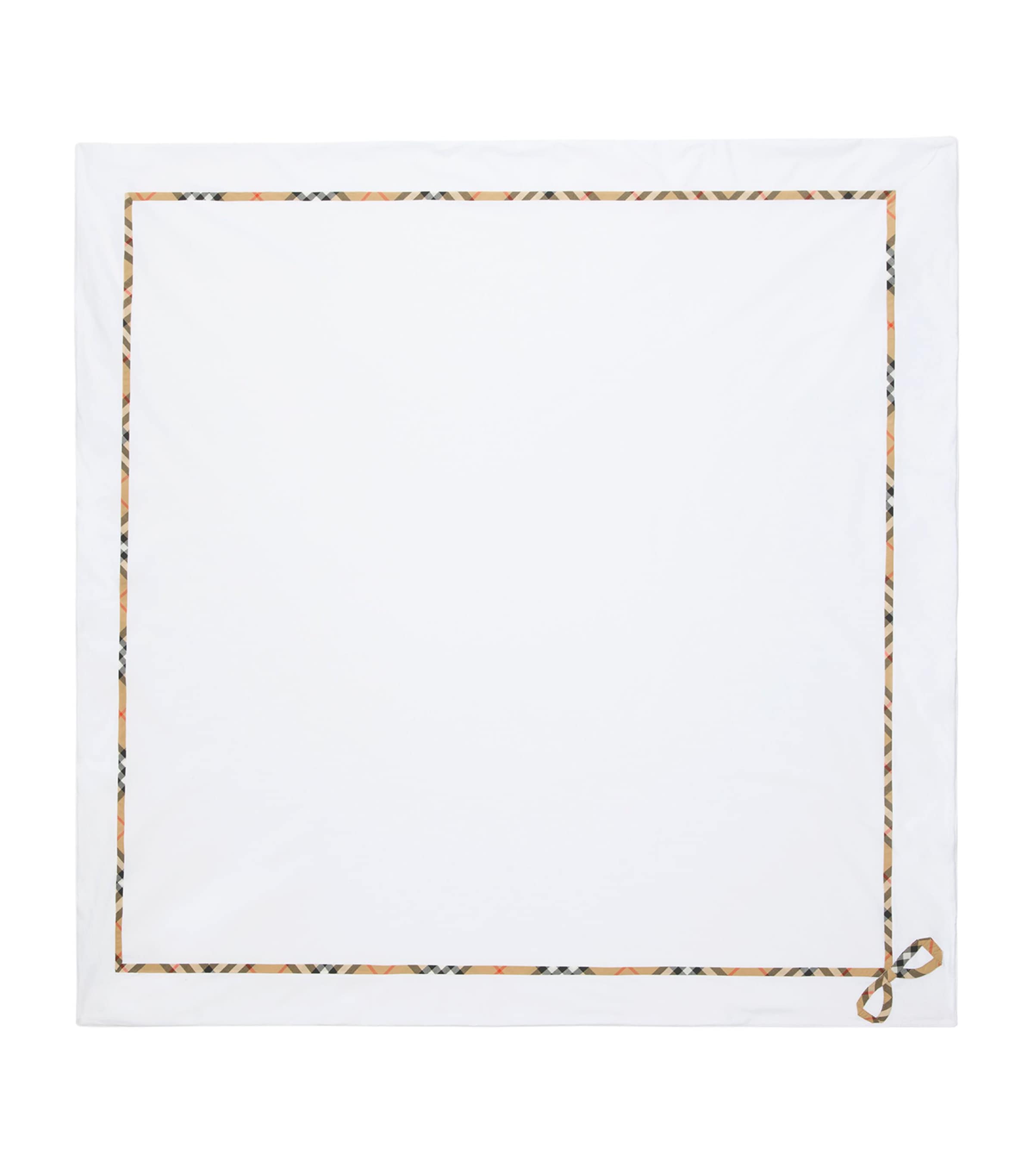 Burberry Cotton Check-trim Blanket In White