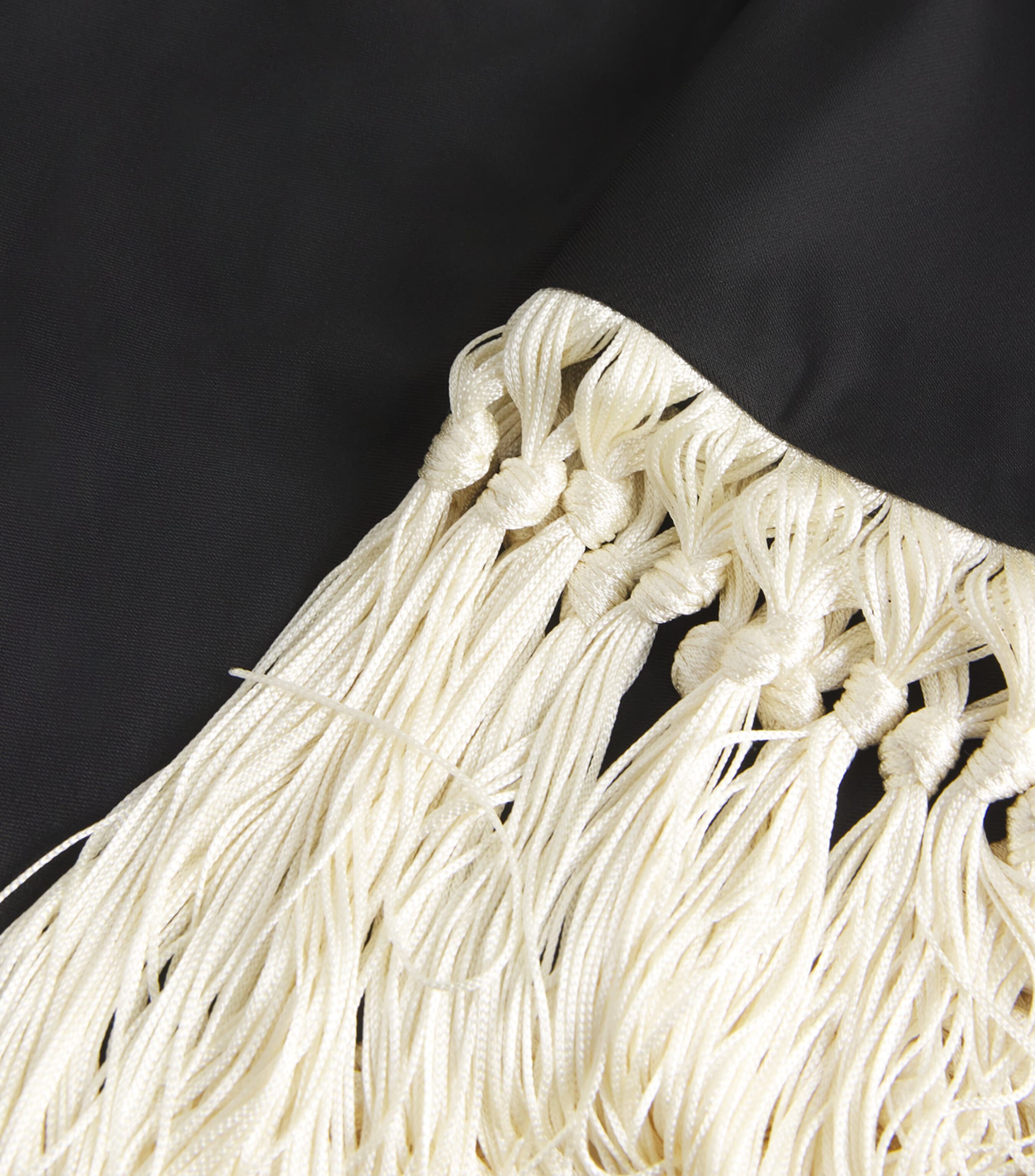 Fringed Lido Swimsuit and Sarong Set BLACK-IVORY Image 6