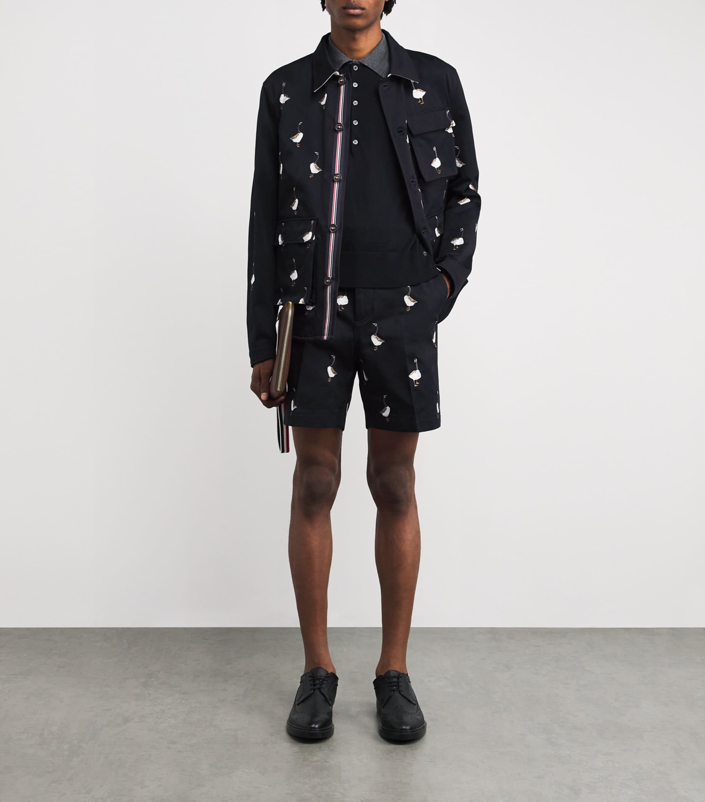 Cotton Utility Chino Shorts NAVY Image 2