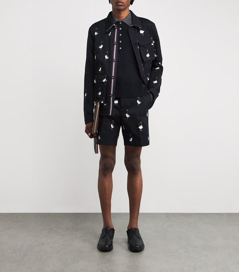 Cotton Utility Chino Shorts NAVY Image 2