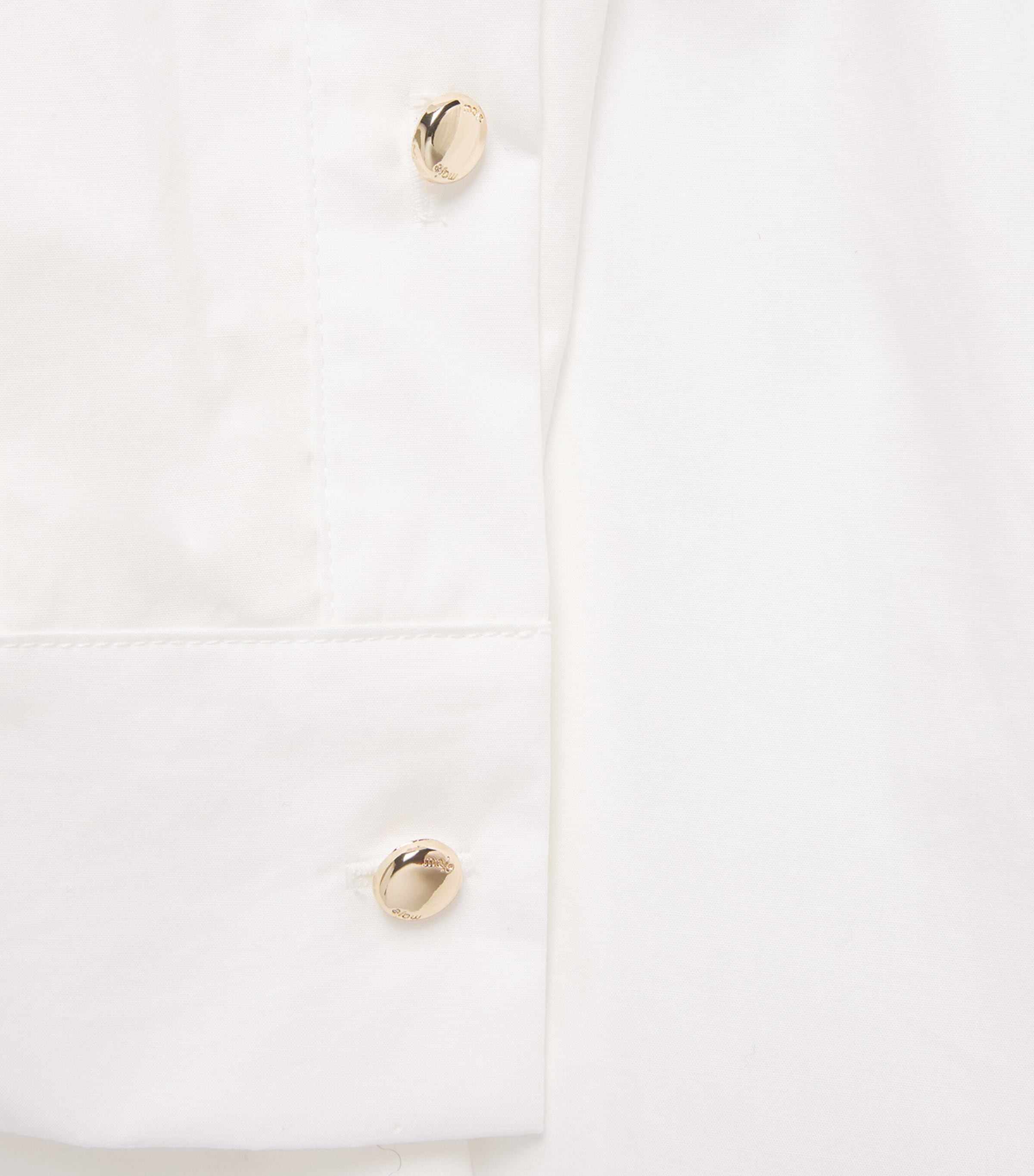 Maje Womens Cotton Fitted Lace-Up Shirt White Image 6