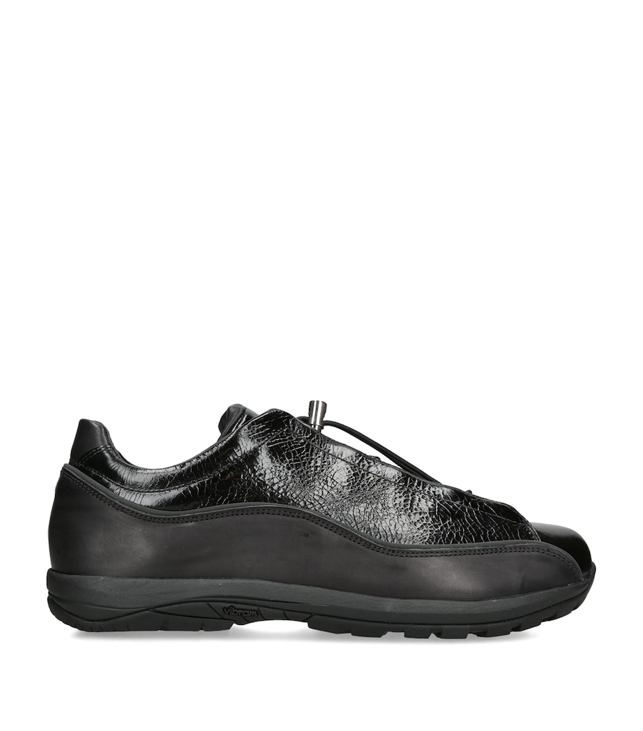 Diemme Crackled Leather Licata Sneakers Black Image 1