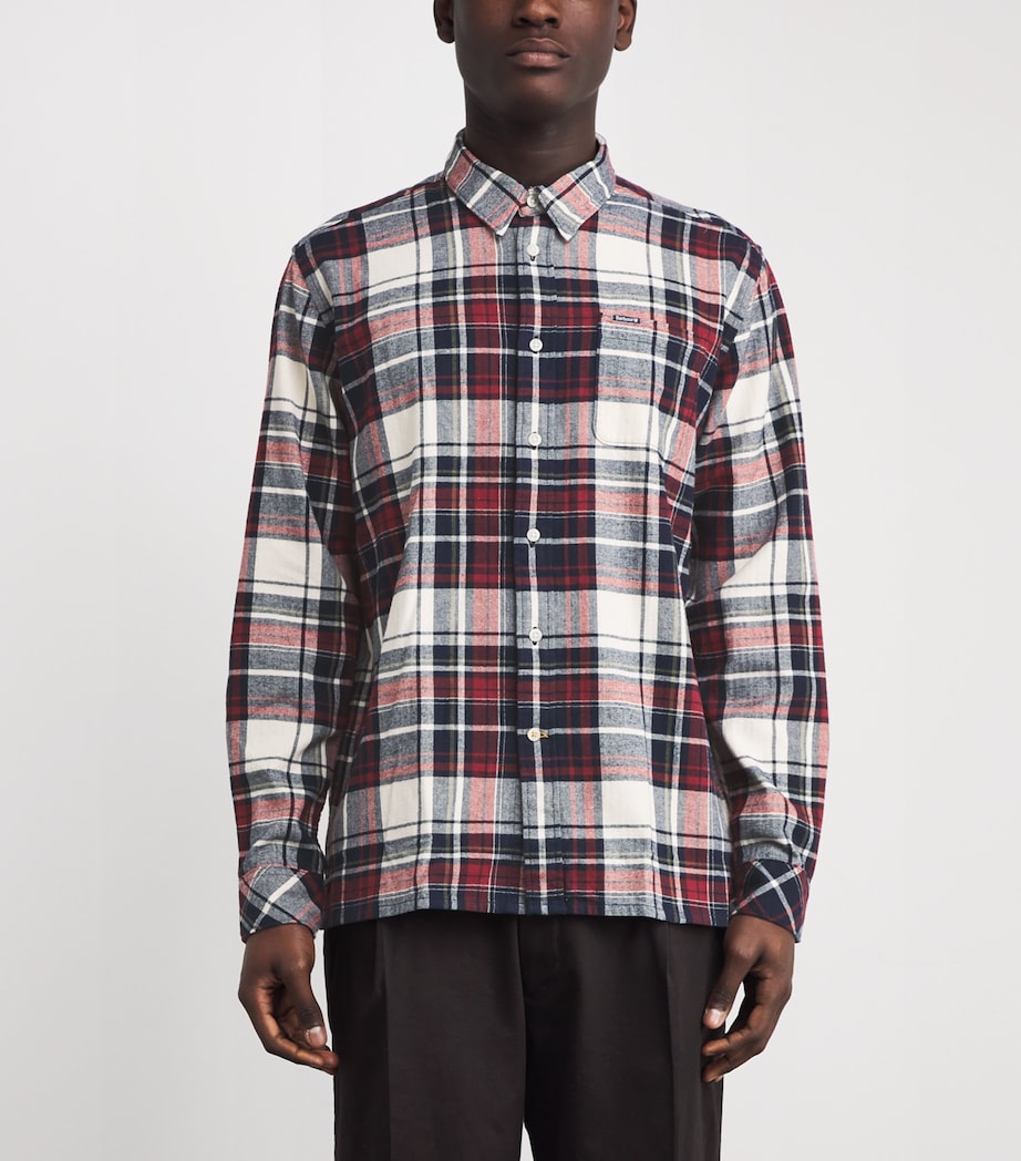 Cotton Check Malham Shirt RE51 RED Image 3