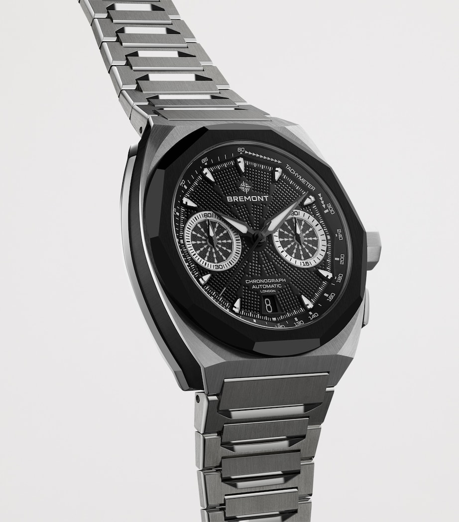 Bremont Stainless Steel Supernova Chronograph Watch 41mm Black Image 3