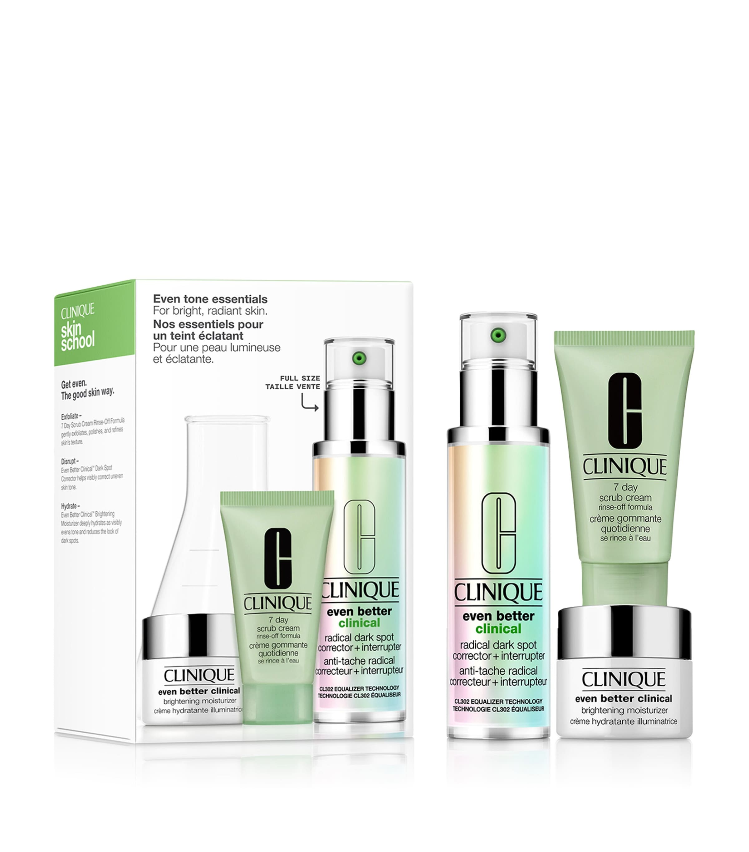 Clinique Skin School Supplies: Even Tone Essentials Brightening Skincare Set Image 1