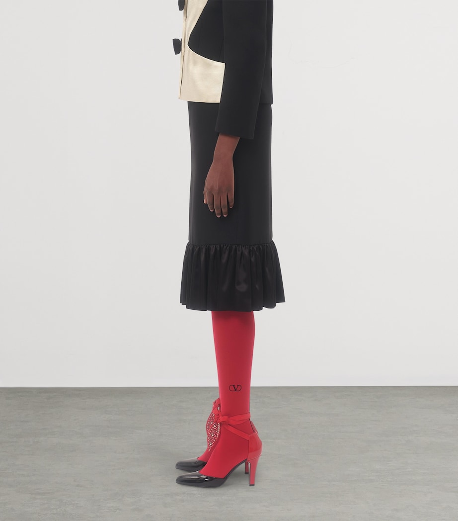 Ruffle-Trim Midi Skirt 0NO Image 3