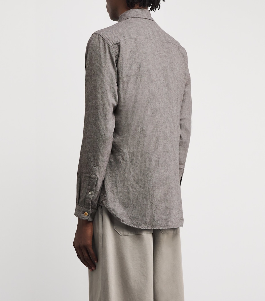 Cotton Herringbone New York Special Shirt GREY Image 4
