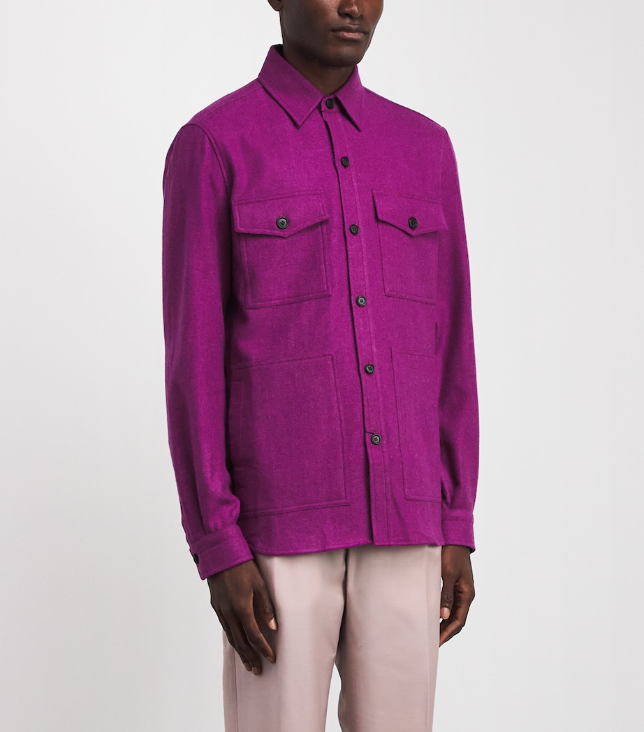 Isaia Mens Cashmere Overshirt Image 4