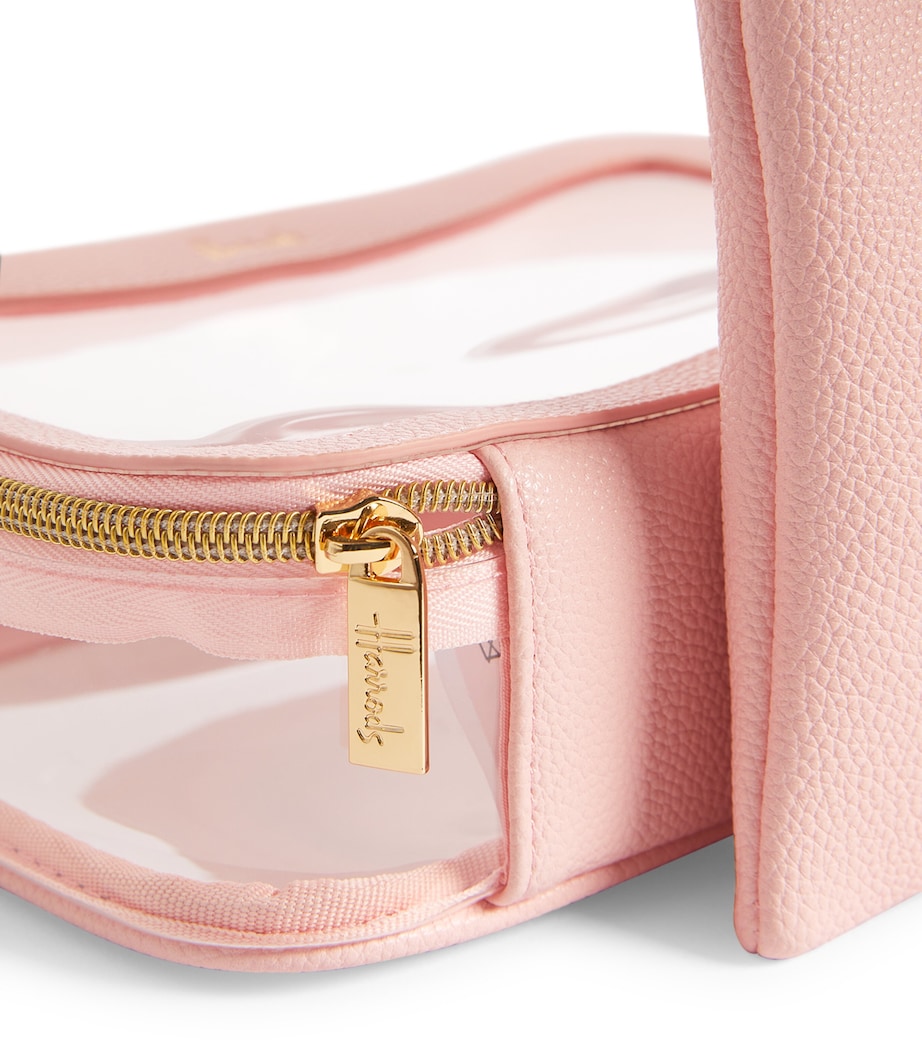 Harrods Transparent Oxford Cosmetic Bag Pink Image 4