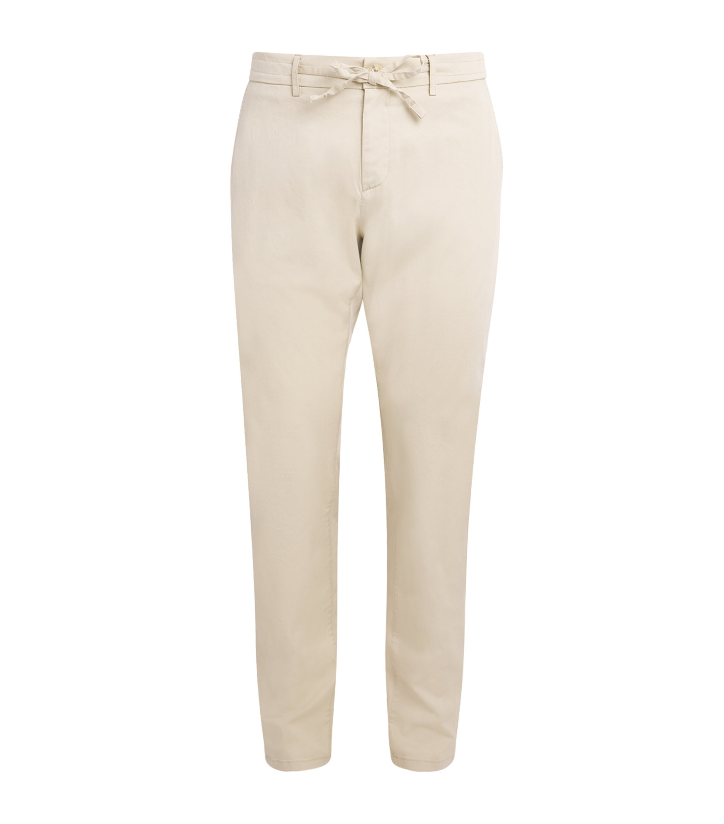 Stretch-Cotton Drawstring Trousers 701 Image 1