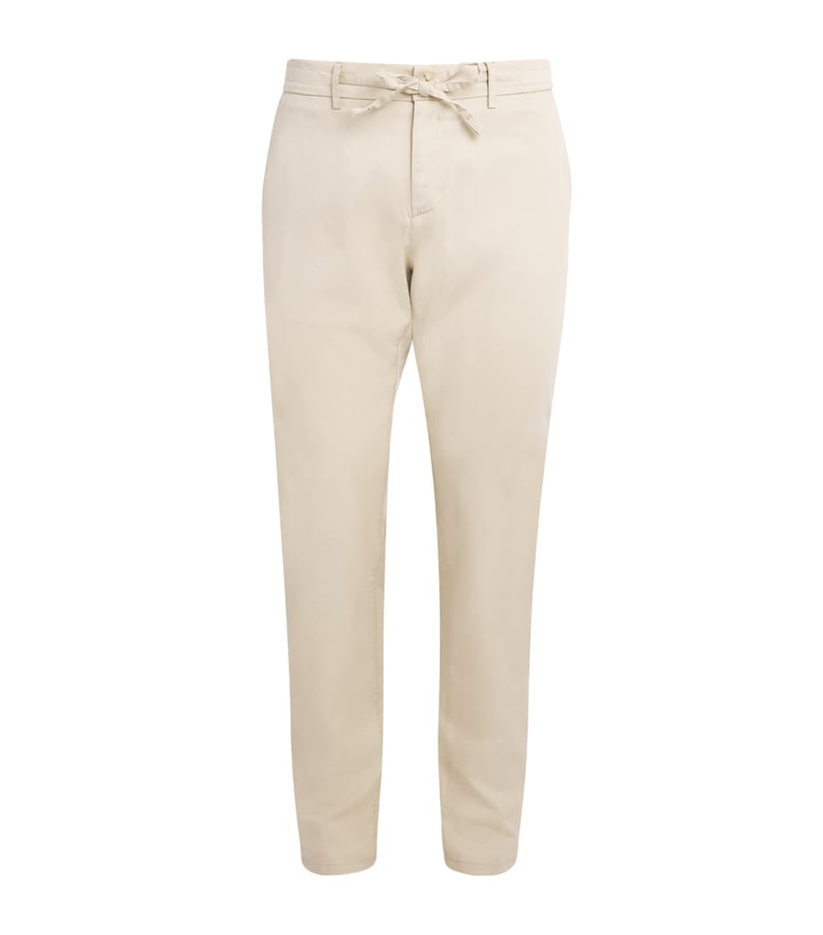 Stretch-Cotton Drawstring Trousers 701 Image 1