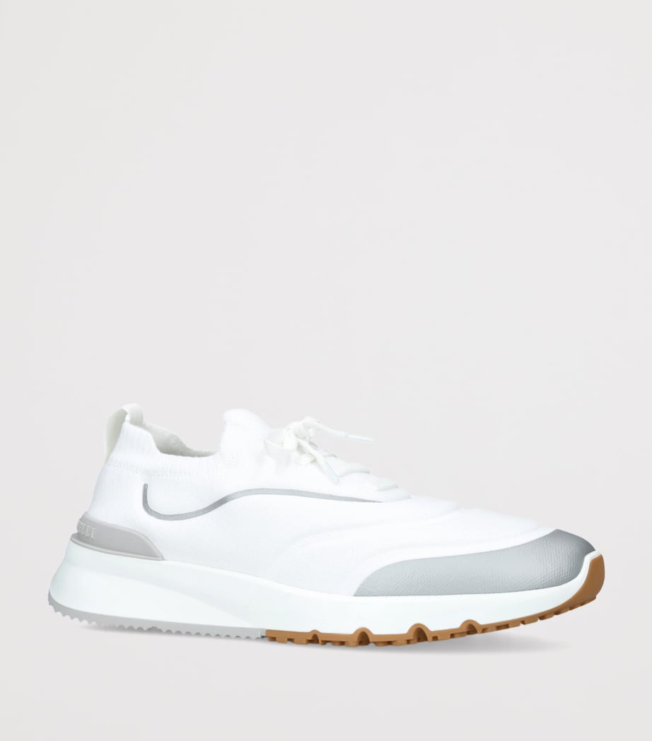 Knitted Sportiv Sneakers WHITE Image 3