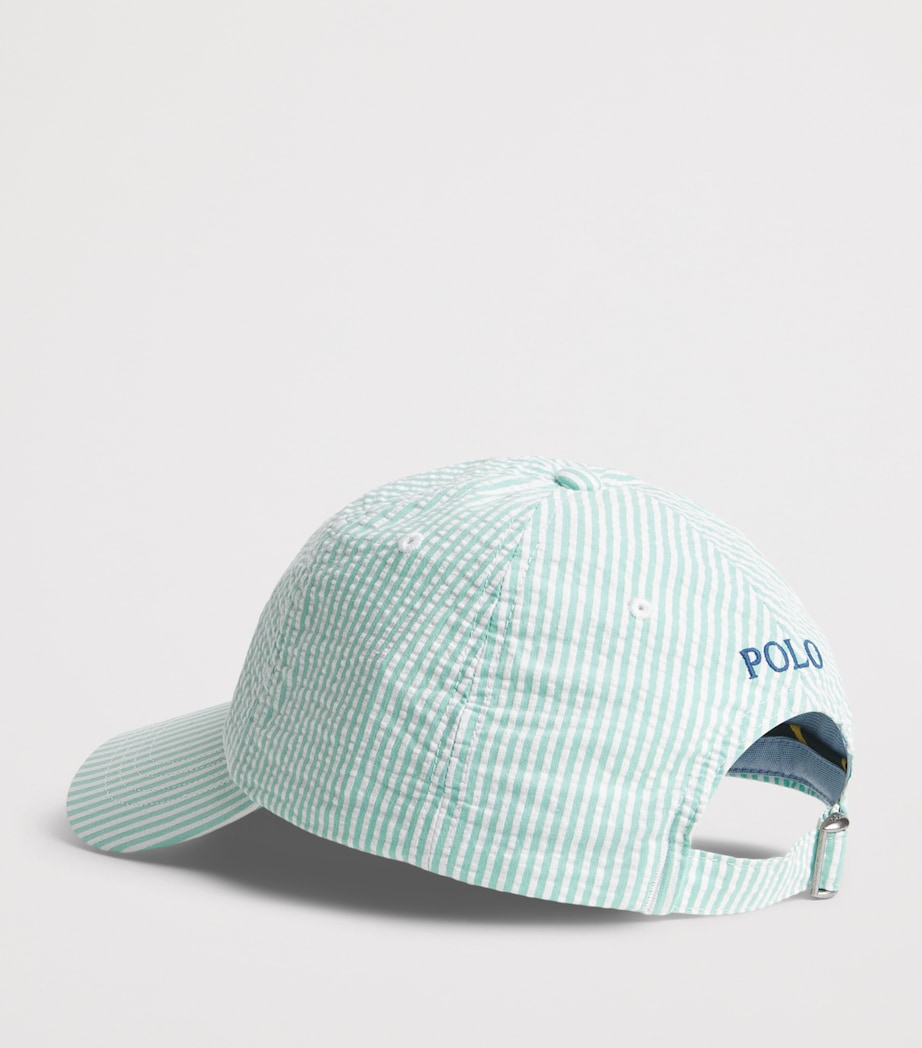 Polo Ralph Lauren Seersucker Stripe Polo Pony Cap Key West Seersucker Image 3