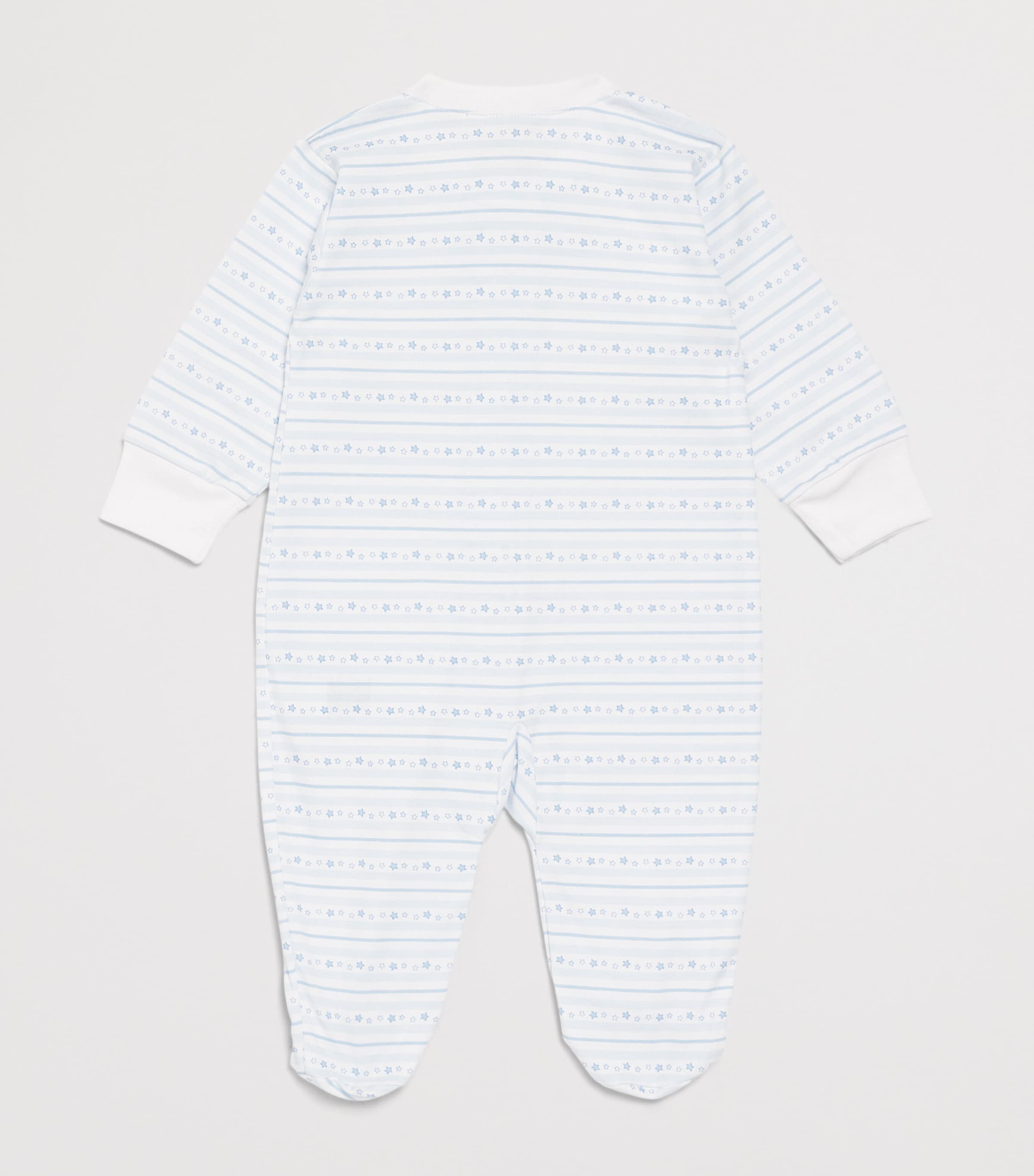 Kissy Kissy Pima Cotton Superstars Print All-In-One (0-9 Months) Light Blue Image 2