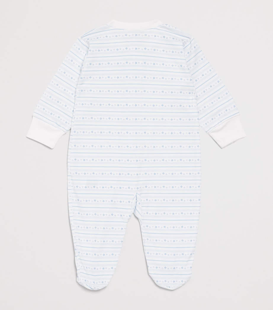Kissy Kissy Pima Cotton Superstars Print All-In-One (0-9 Months) Light Blue Image 2