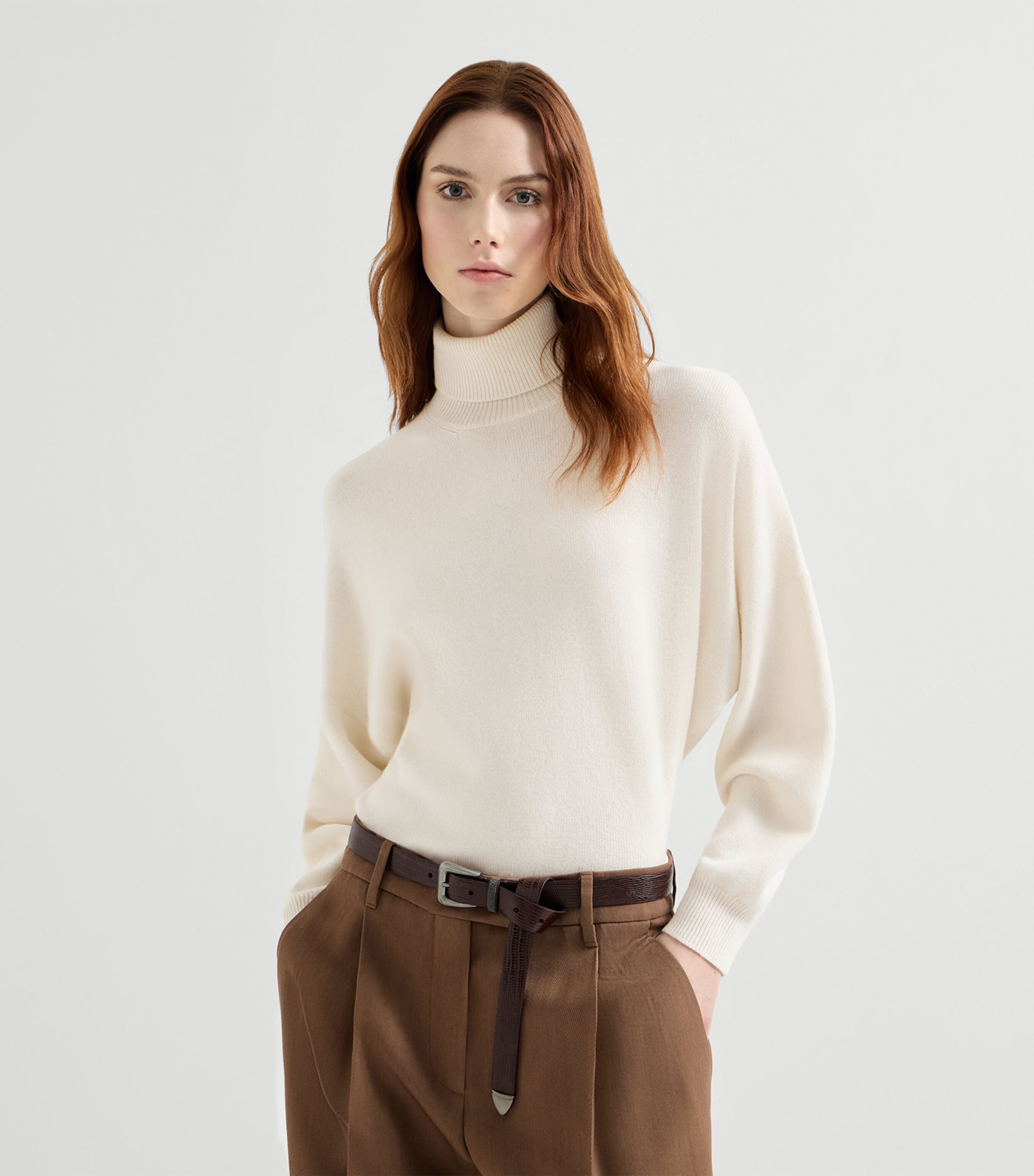 Brunello Cucinelli Womens Cashmere Rollneck Sweater Image 3