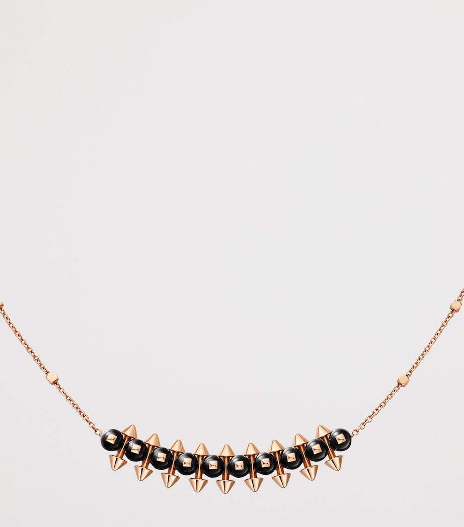 Cartier Rose Gold and Onyx Clash de Cartier Pendant Necklace Rose Gold Image 4
