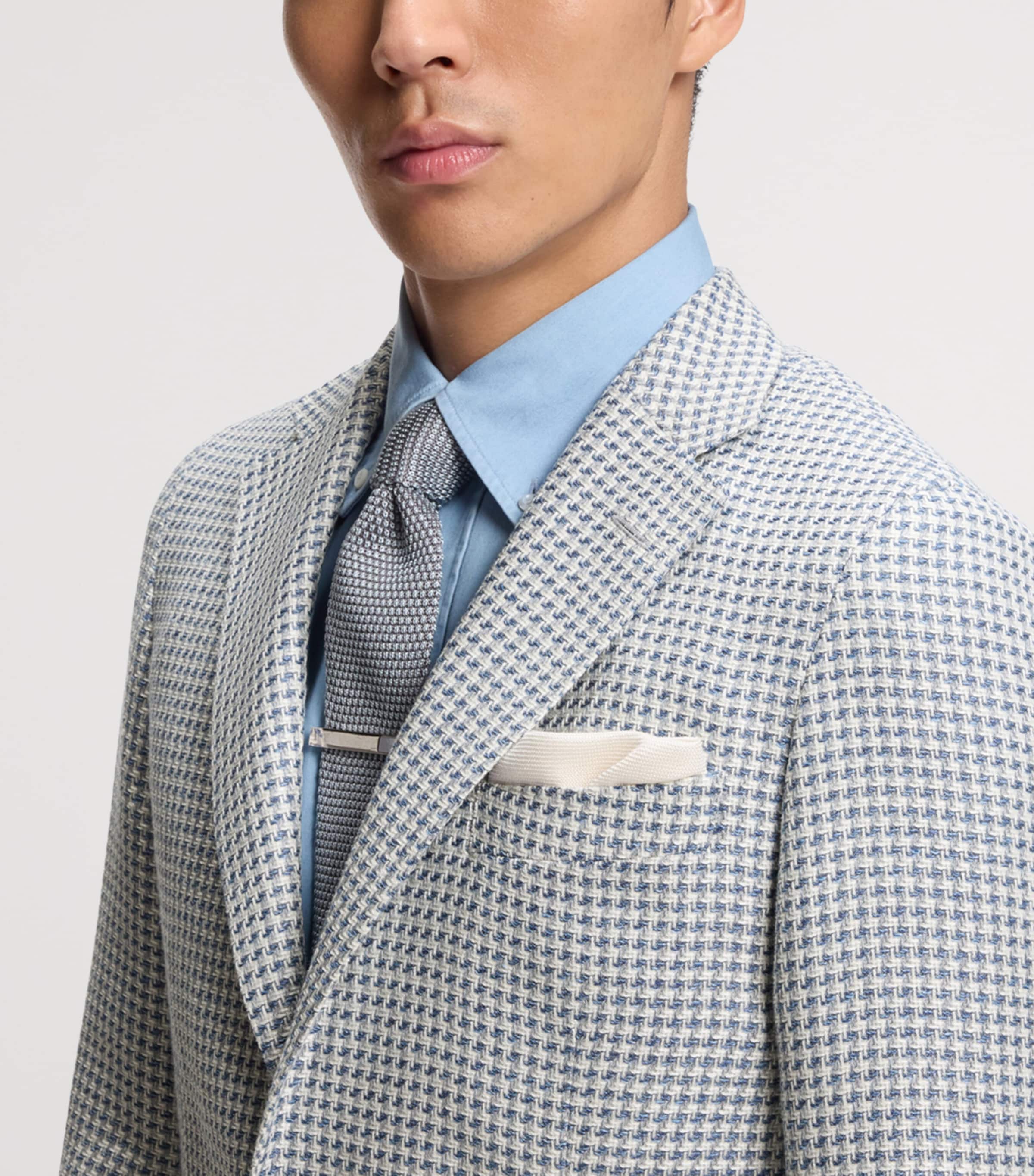 BOSS Mens Linen-Silk-Cotton Slim Blazer Image 5