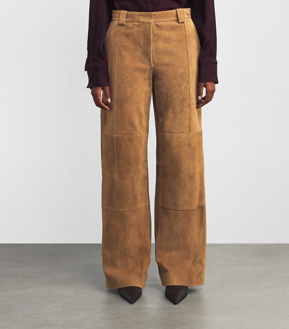 Suede Relaxed Trousers HAZELNUT SUEDE 222 Image 3